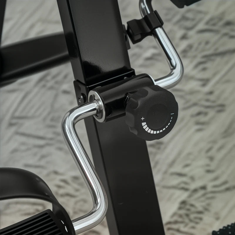 SPORTNOW Cyclette per Riabilitazione Gambe e Braccia Pieghevole, Schermo LCD e Altezza Manubrio Regolabile, Nero