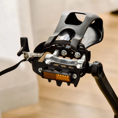 HOMCOM Cyclette da Casa con Resistenza Magnetica, Fitness Cyclette da Camera Professionale con Manubrio e Sella Regolabile, Monitor LCD e Volano 15kg, Supporto Fino a 180kg, Argento Nero