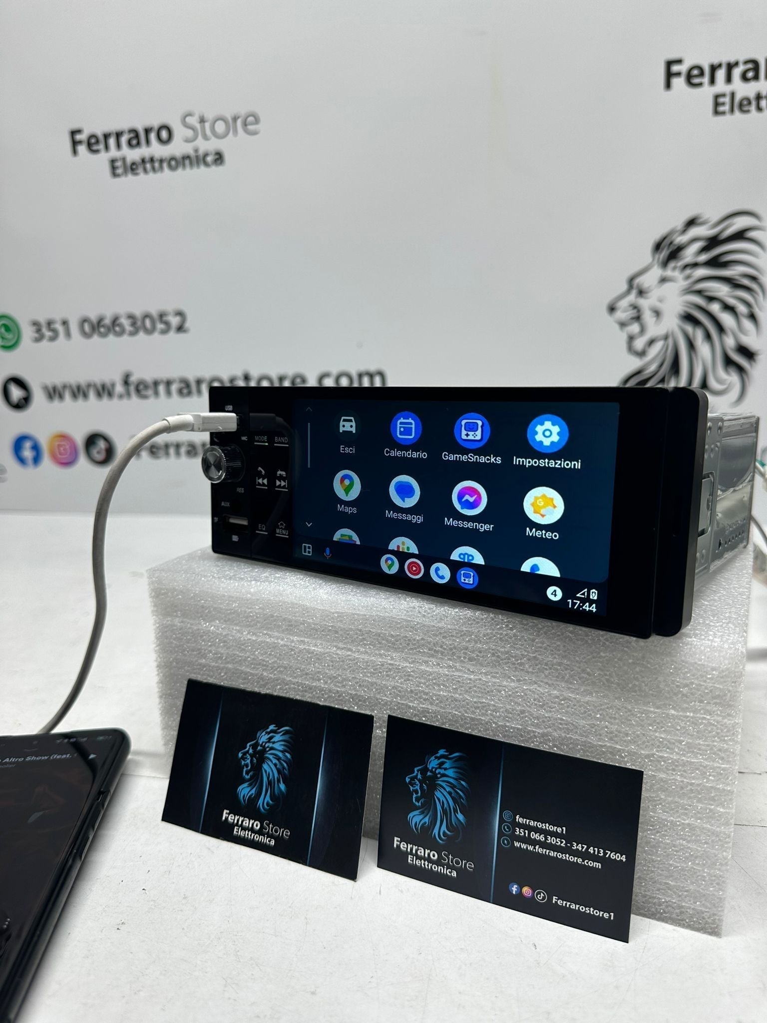 Autoradio per Lancia Y [2012-2020] - 1Din, Schermo 5.5"Pollici, Bluetooth, Radio, USB, CarPlay & Android Auto Cablato