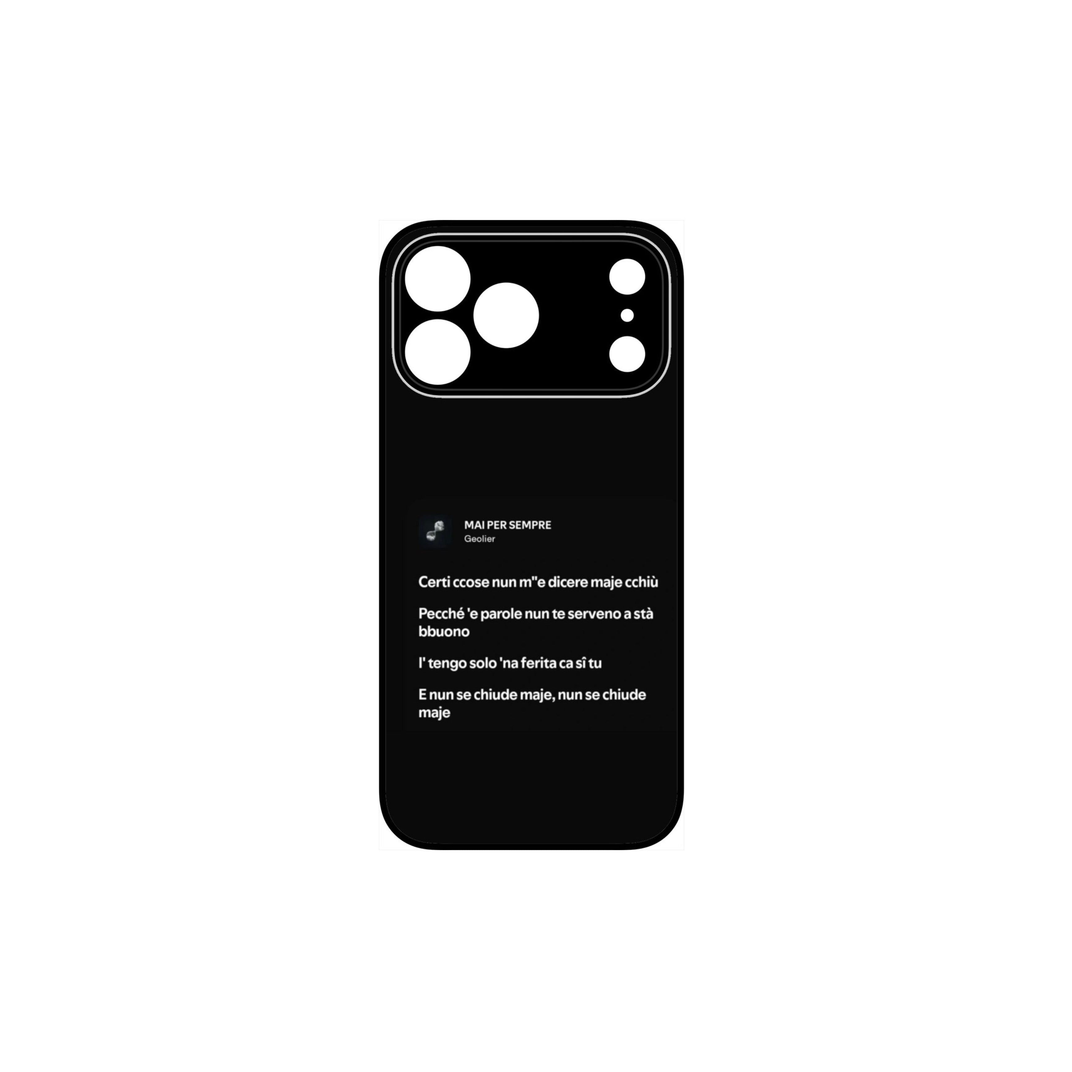 Cover Iphone, Geolier Frasi