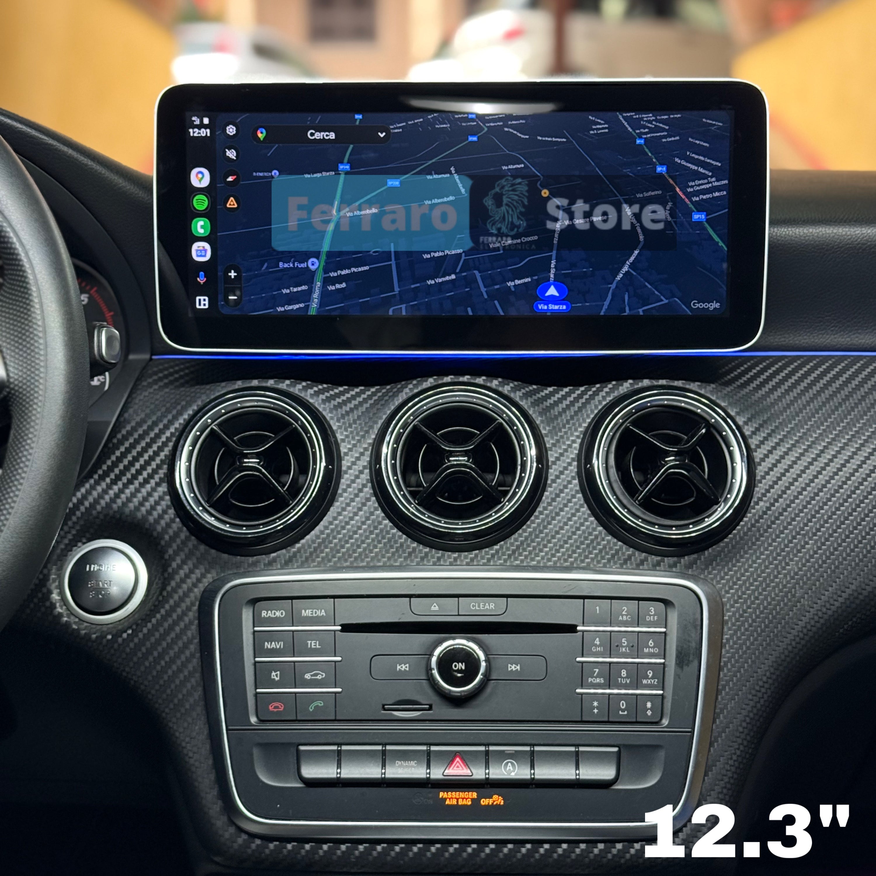 Autoradio per Mercedes Classe A w176 | CLA c117 | GLA x156 10.25"/12.3" | 2013-2018 | Android | Bluetooth | CarPlay | Android Auto | 4/64GB Ram