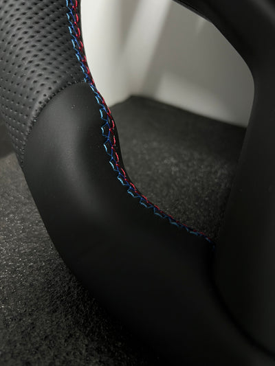 Volante per BMW, Pelle Nera, Linea Azzurra, Sport