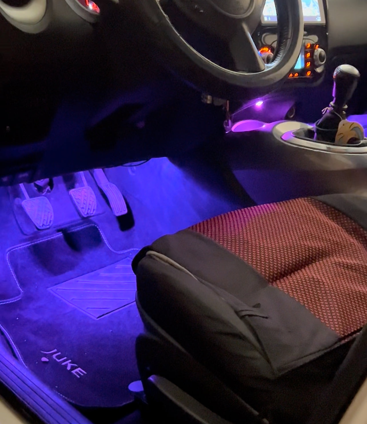 Ambient Light dedicato per Nissan Juke, Luci Ambiente con Comando da App, RGB Led Interior, Led Dinamico