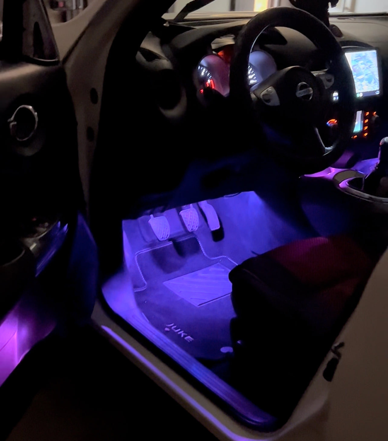 Ambient Light dedicato per Nissan Juke, Luci Ambiente con Comando da App, RGB Led Interior, Led Dinamico