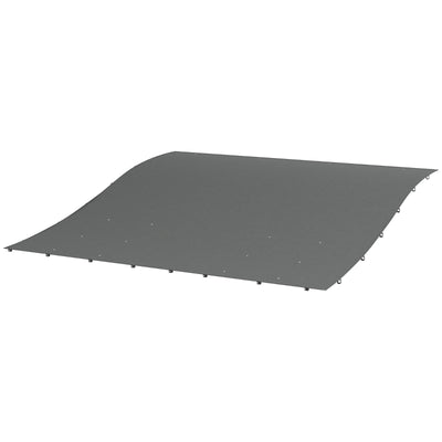 Outsunny Telo di Ricambio per Pergola da Giardino 3x3 m con 16 Fori di Drenaggio, 297x297 cm, Grigio