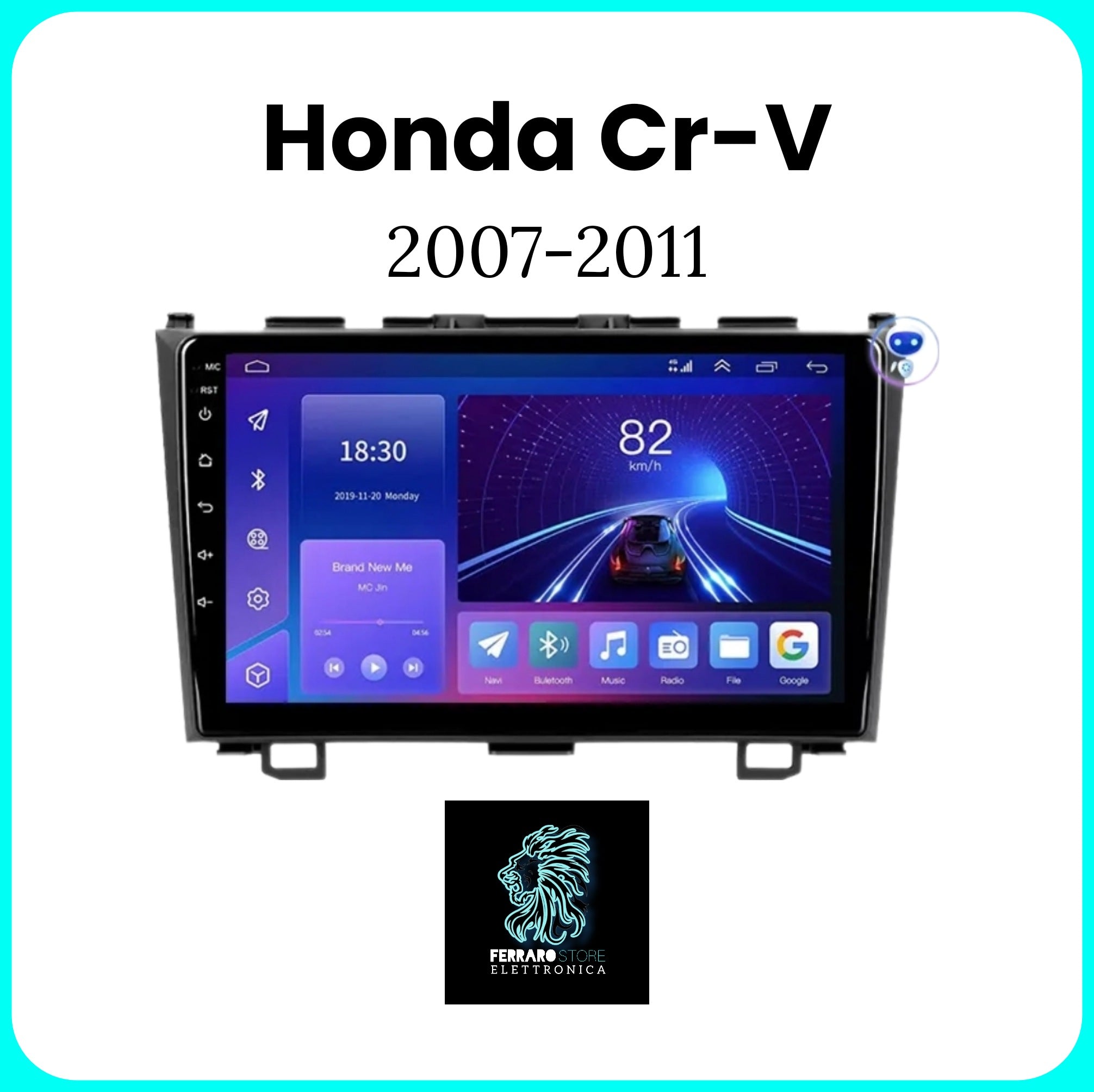 Autoradio per HONDA CR-V [2007 - 2011] - Sistema auto Intelligente, 2Din 9"Pollici, GPS, Navigatore, Wifi