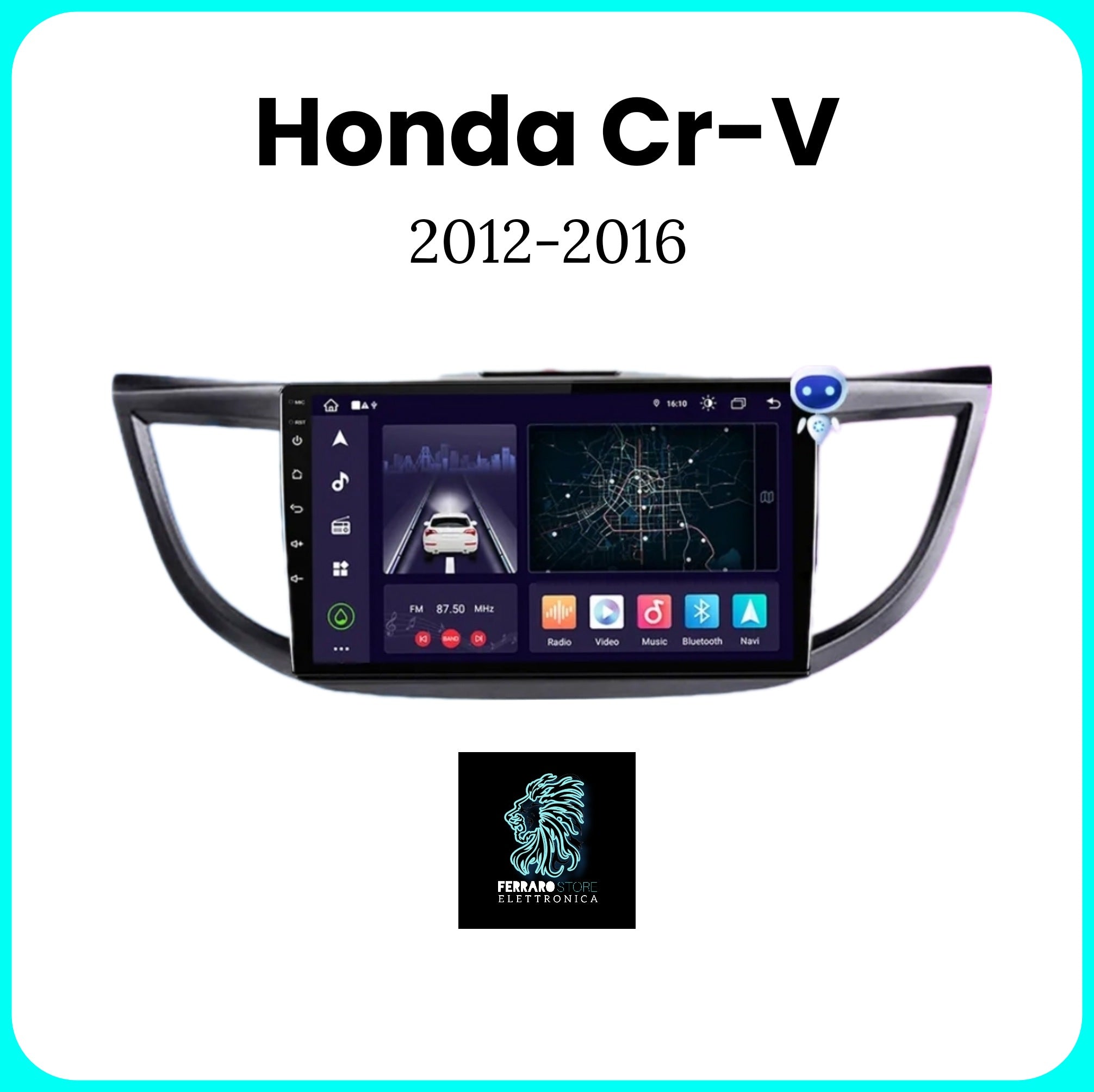 Autoradio per HONDA CR-V [2012 - 2016] - Sistema auto Intelligente, 2Din 9"Pollici, GPS, Navigatore, Wifi