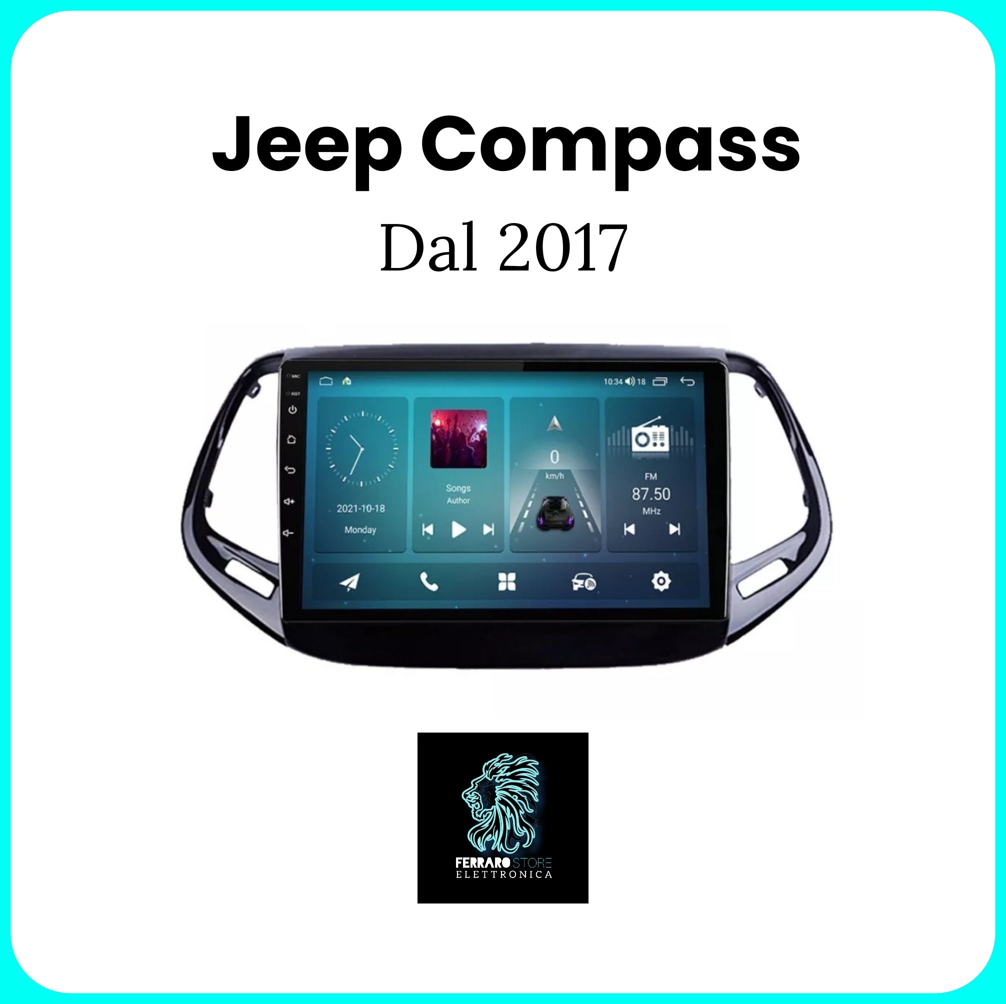 Autoradio per JEEP COMPASS [Dal 2017] - Sistema auto Intelligente, 2Din 10.1"Pollici, GPS, Navigatore, Wifi