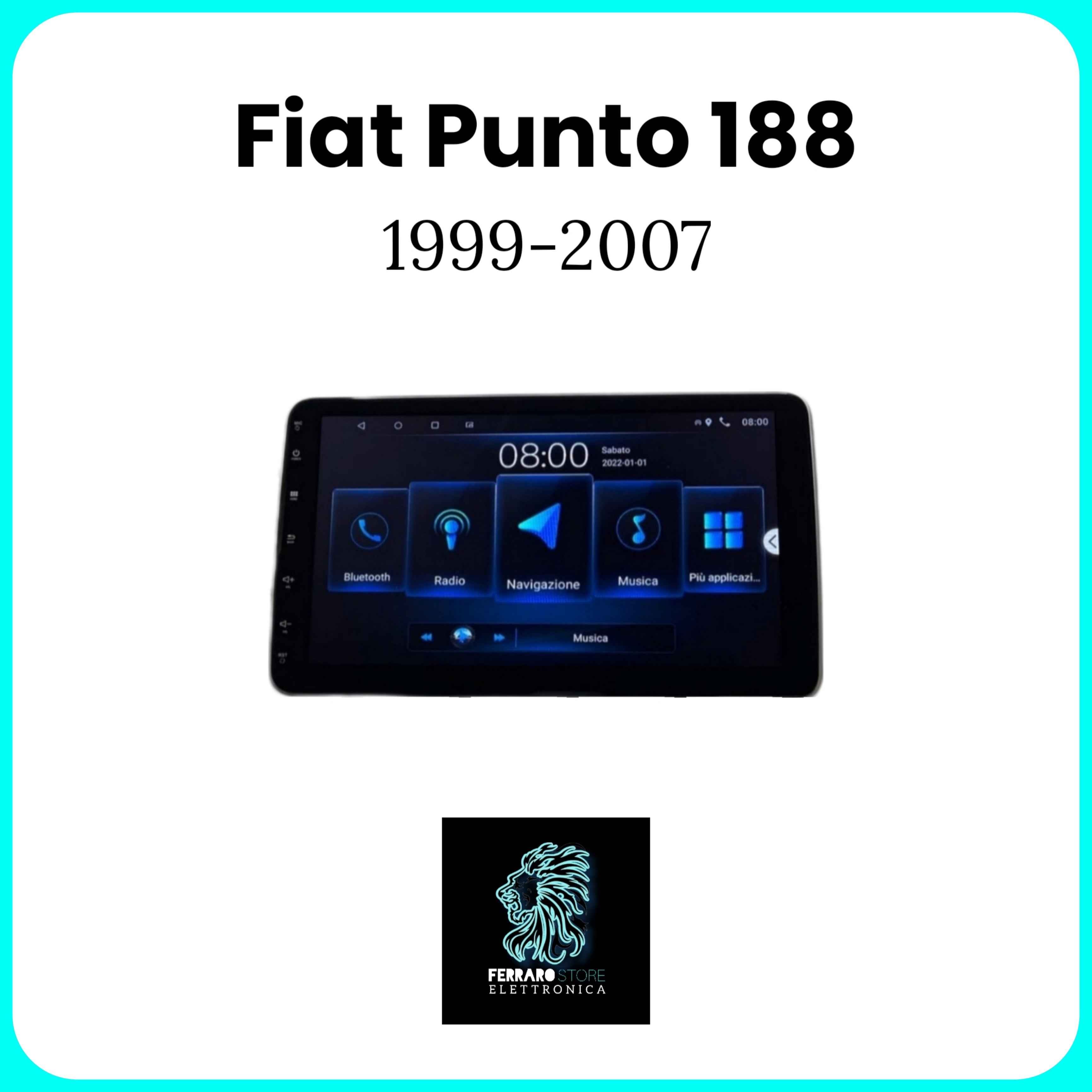 Autoradio per Fiat PUNTO 188 [1999-2007] - Sistema auto Intelligente, 1Din 10"Pollici, GPS, Navigatore, Wifi