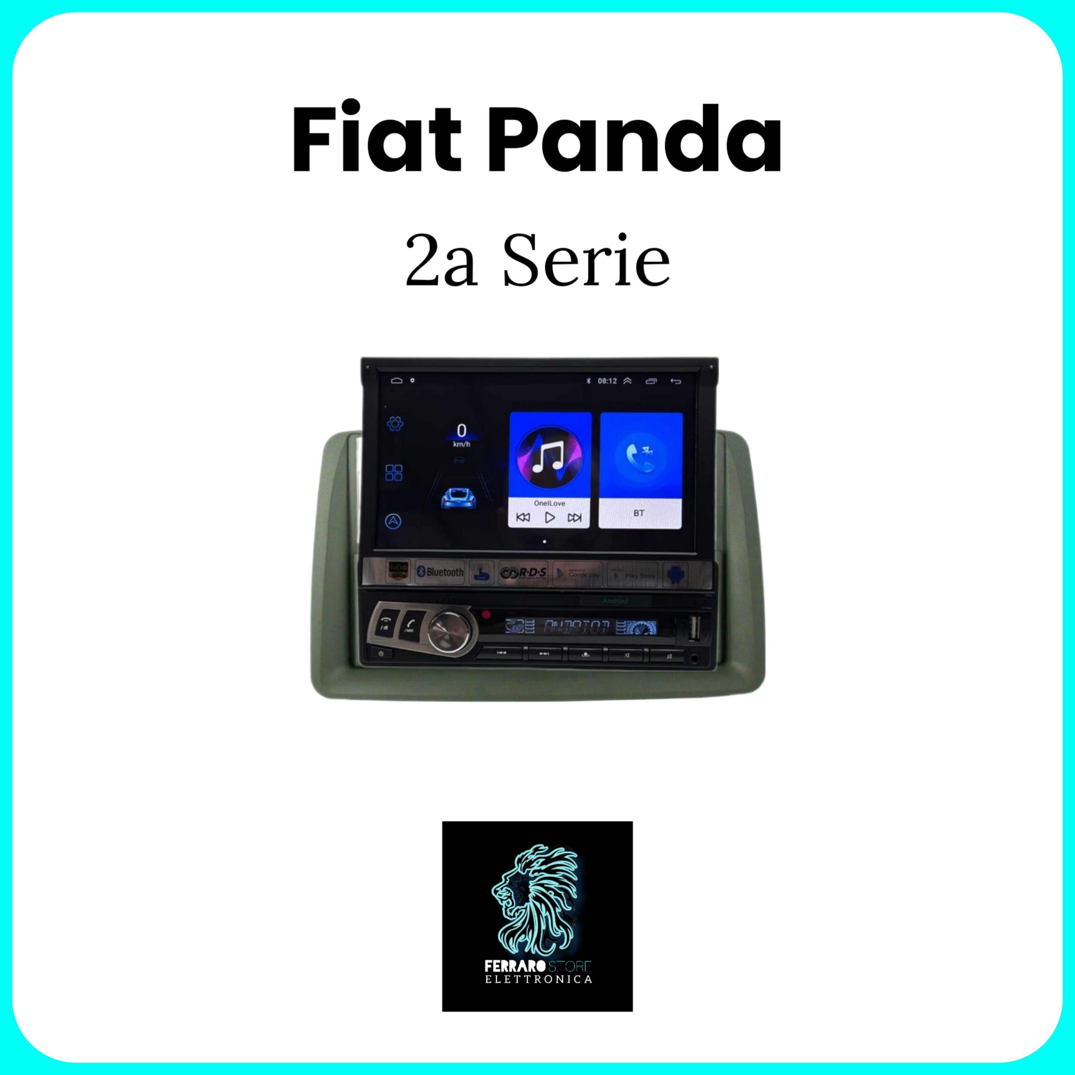 Autoradio per FIAT Panda 2a Serie [ANDROID] - 1Din 7"Pollici, Android, Motorizzato, GPS, WiFi, Radio, Bluetooth, FM, SWC, PlayStore