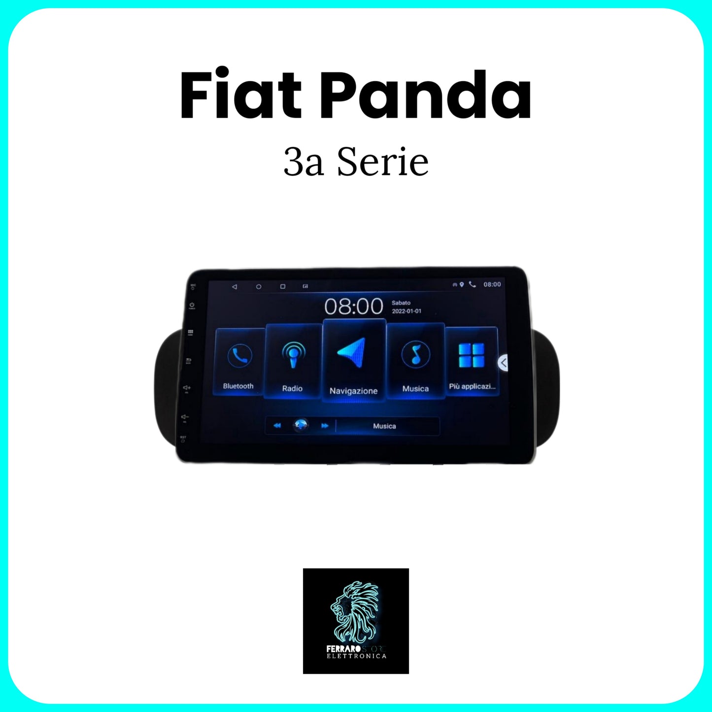 Autoradio per FIAT Panda 3a - 1Din 7Pollici, Motorizzato Android, GPS –  Ferraro Store