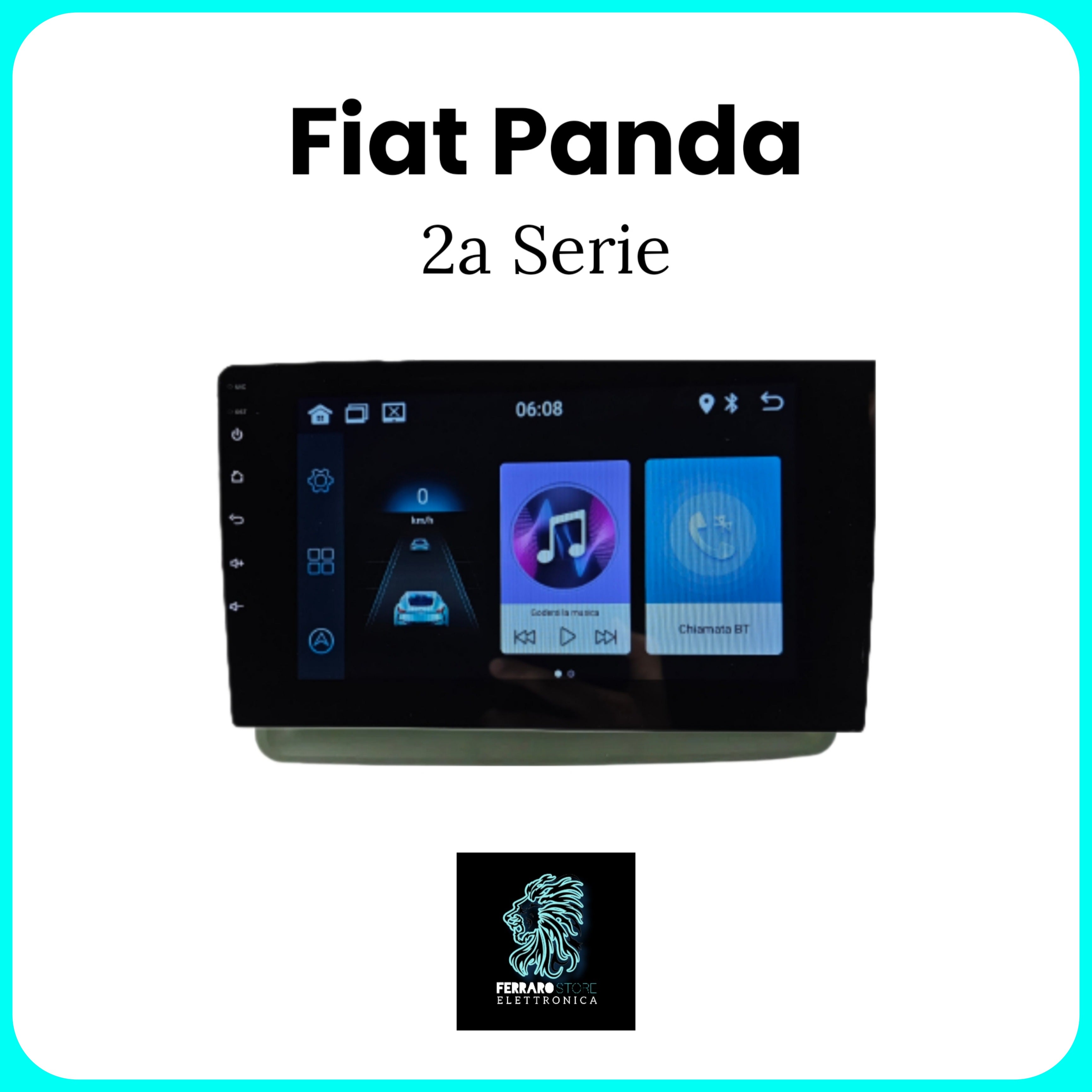 Autoradio per FIAT Panda 2a Serie [ANDROID] - 1Din 9"Pollici, Bluetooth, Radio, Android, PlayStore, Youtube, Navigatore