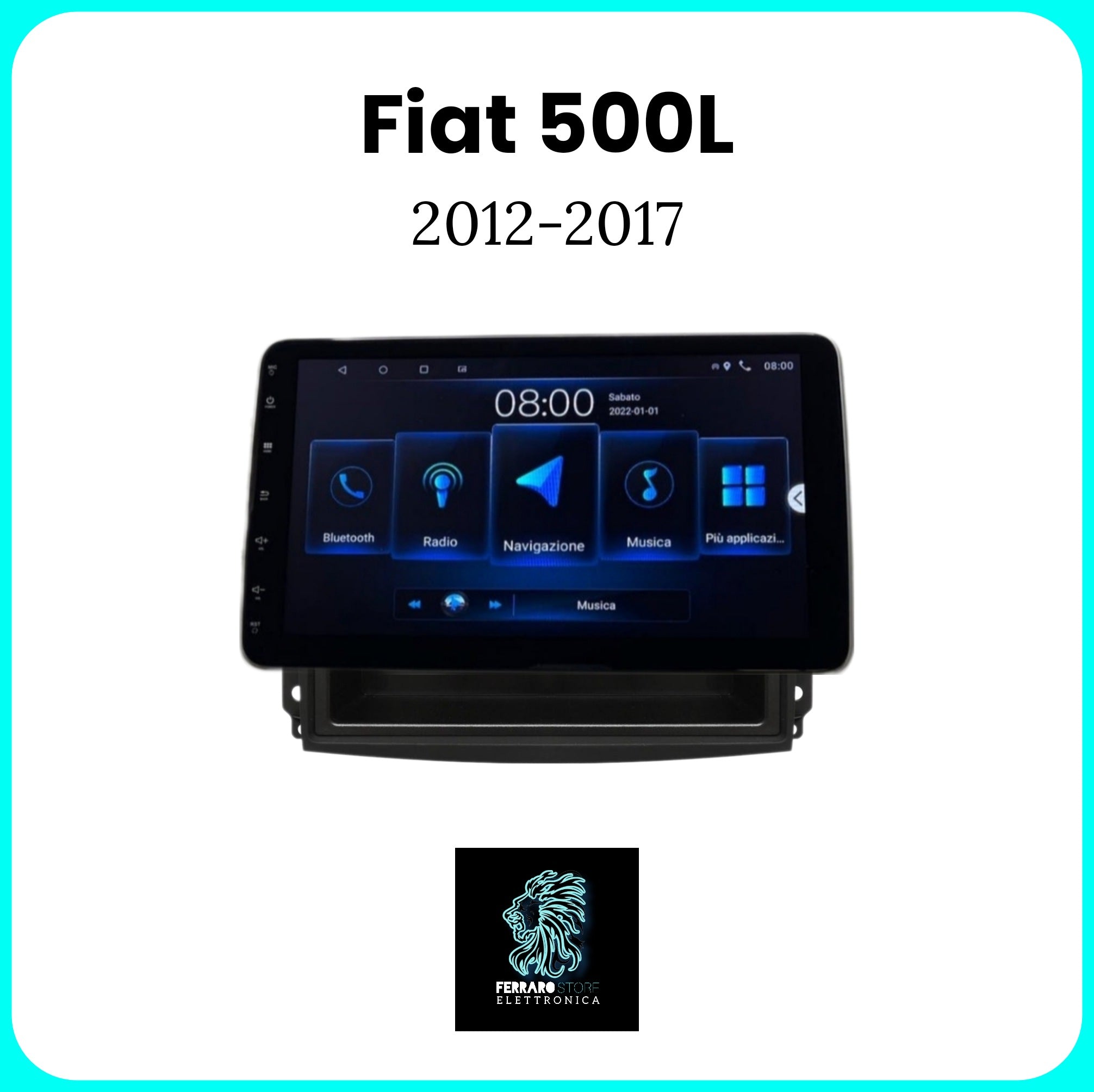 Autoradio per FIAT 500L [2012 - 2017] - Sistema auto Intelligente, 1Din 10"Pollici, GPS, Navigatore, Wifi, PlayStore