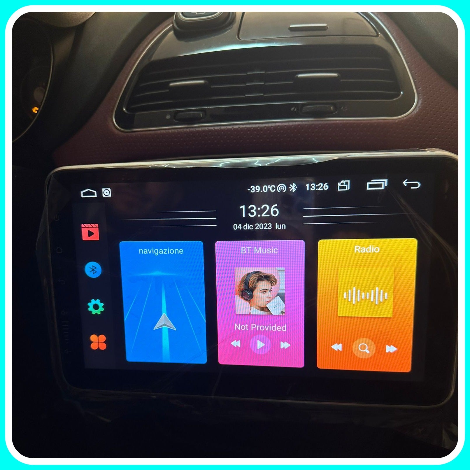 Autoradio per Fiat PUNTO EVO [2009 in Poi] - 1Din 10"Pollici Android, GPS, Bluetooth, Radio, Navigatore, Wifi, PlayStore