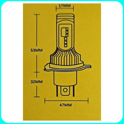 Lampadine Led H4 per Fiat Panda 3a Serie - 15000 Lumen, Anabbaglianti, Abbaglianti, Lampadine Led Bianco