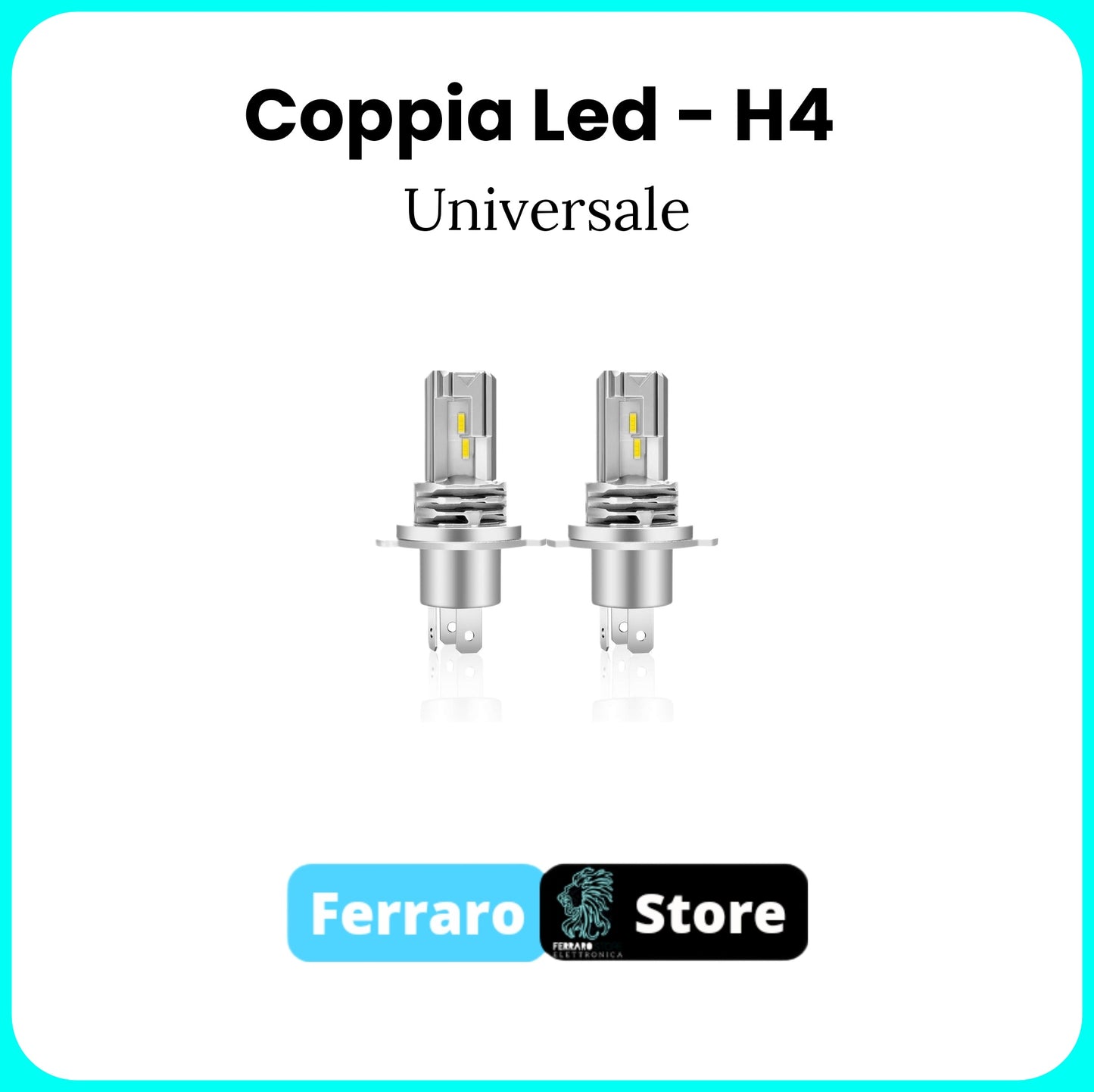 Lampadine Led H4 Universali - 15000 Lumen, Anabbaglianti, Abbaglianti,  Lampadine Led Bianco.