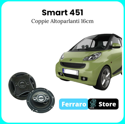 Kit 2 Casse per Smart 451 - Altoparlanti 16cm, Max 500w