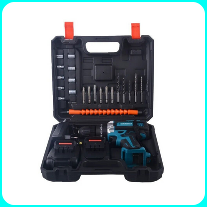 Percussion Drill Screwdriver - Double Battery 48V, with Accessories and Case