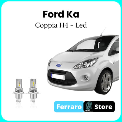 H4 Led Bulbs for Ford Ka - 15000 Lumen, Low Beam, High Beam, White Led Bulbs