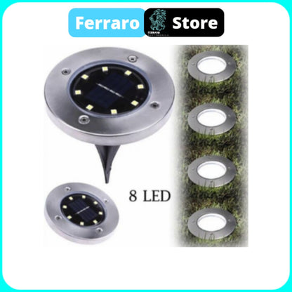 Fari Segna passi Solari - Kit 4 Fari, Segna passi, da Giardino, Calpestabili, IP65