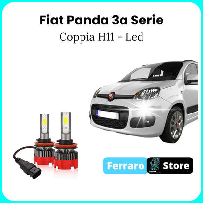 H11 LED Bulbs for Fiat Panda 3rd Series - 15000 Lumen, Fog Lights, White LED Bulbs