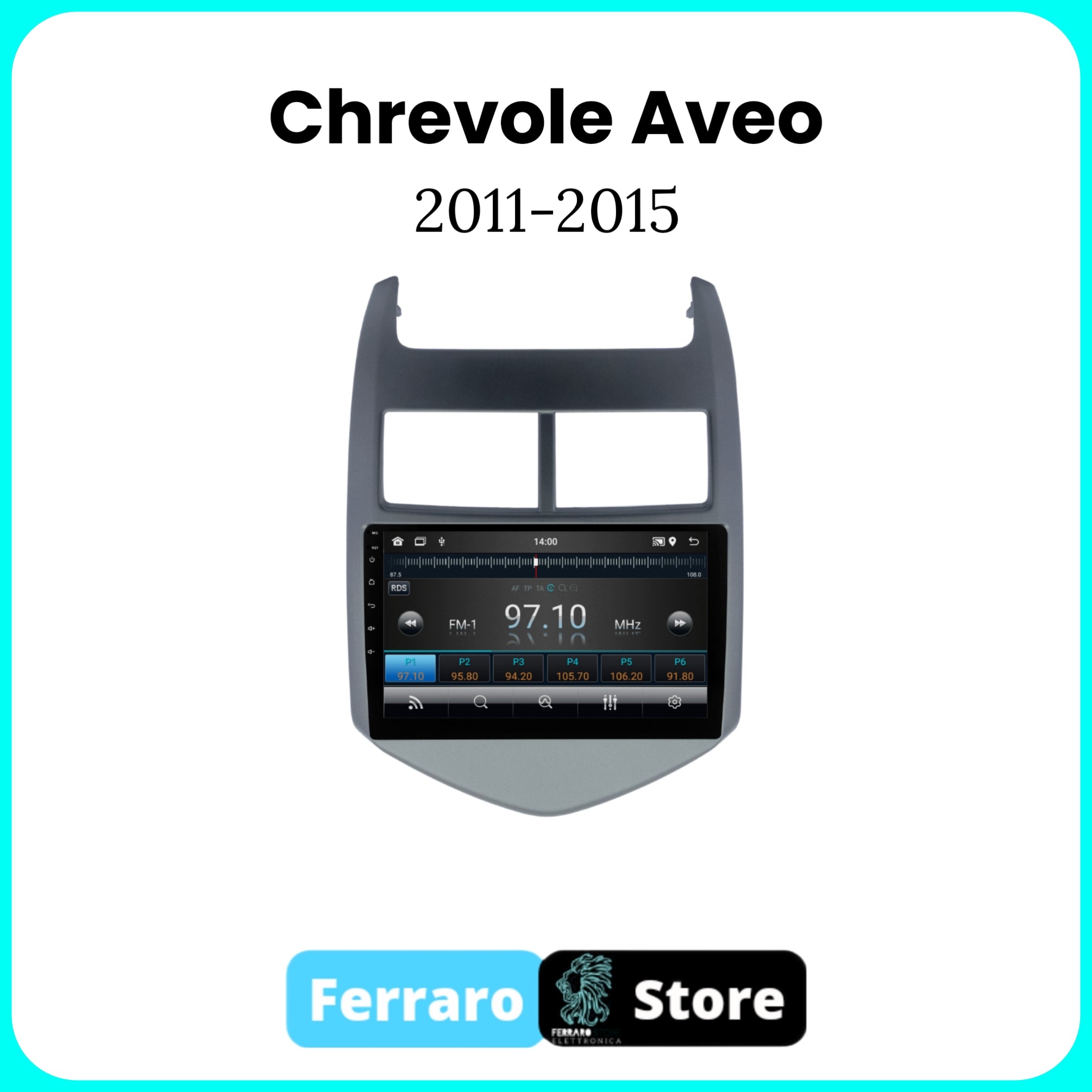 Autoradio per Chrevole Aveo [2011 - 2015]  - Sistema auto Intelligente, 2Din 9"Pollici, GPS, Navigatore, Wifi