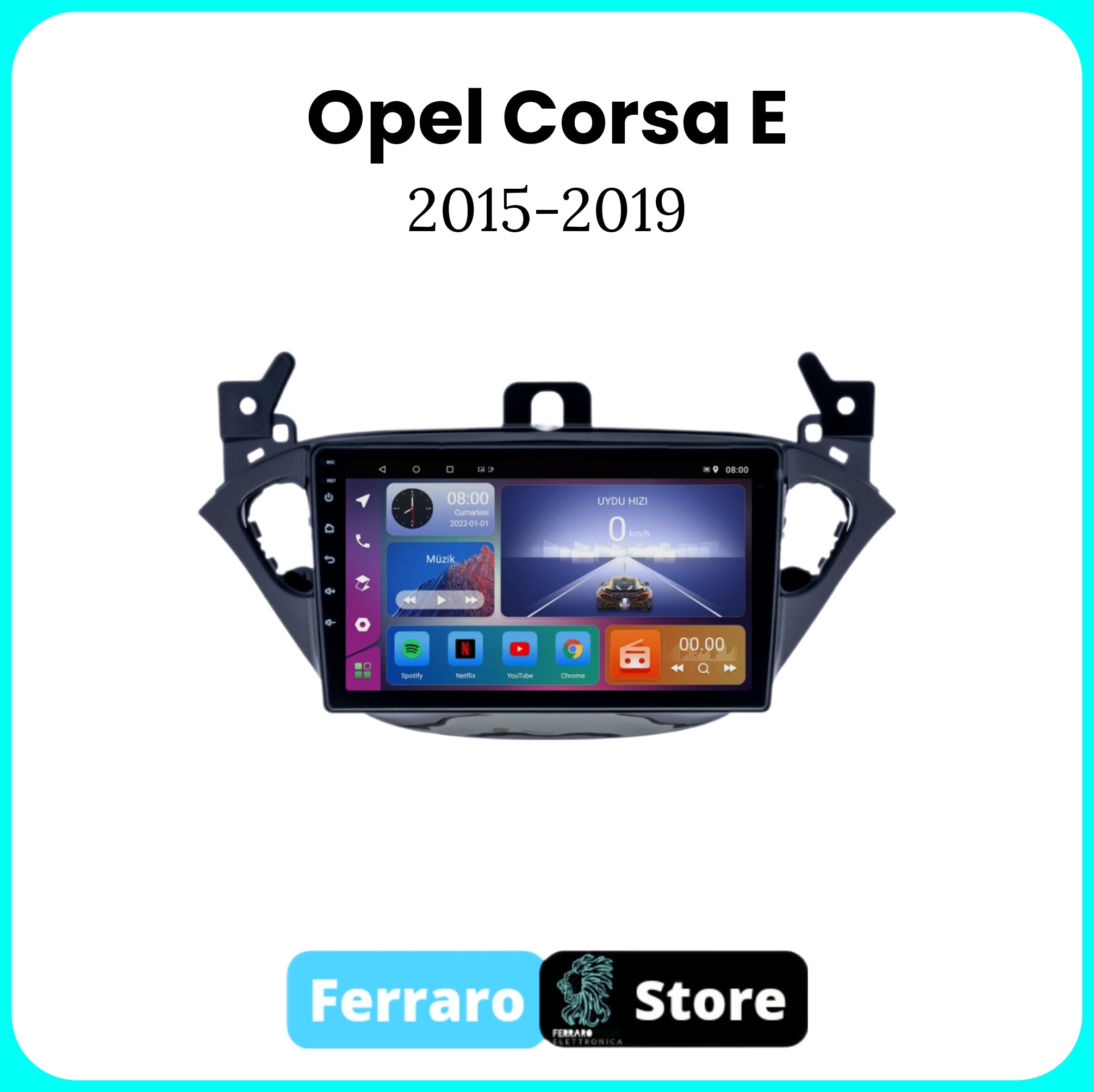 Autoradio per Opel Corsa E [2015 - 2019]  - Sistema auto Intelligente, 2Din 9"Pollici, GPS, Navigatore, Wifi