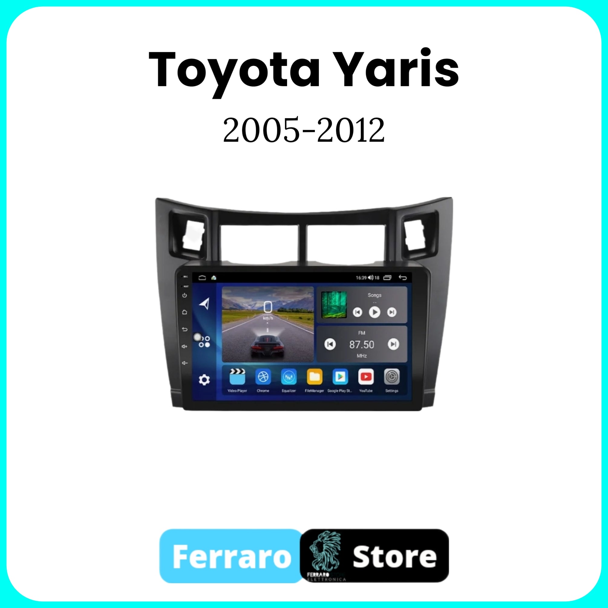 Autoradio per TOYOTA YARIS [2005 - 2012]  - Sistema auto Intelligente, 2Din 9"Pollici, GPS, Navigatore, Wifi