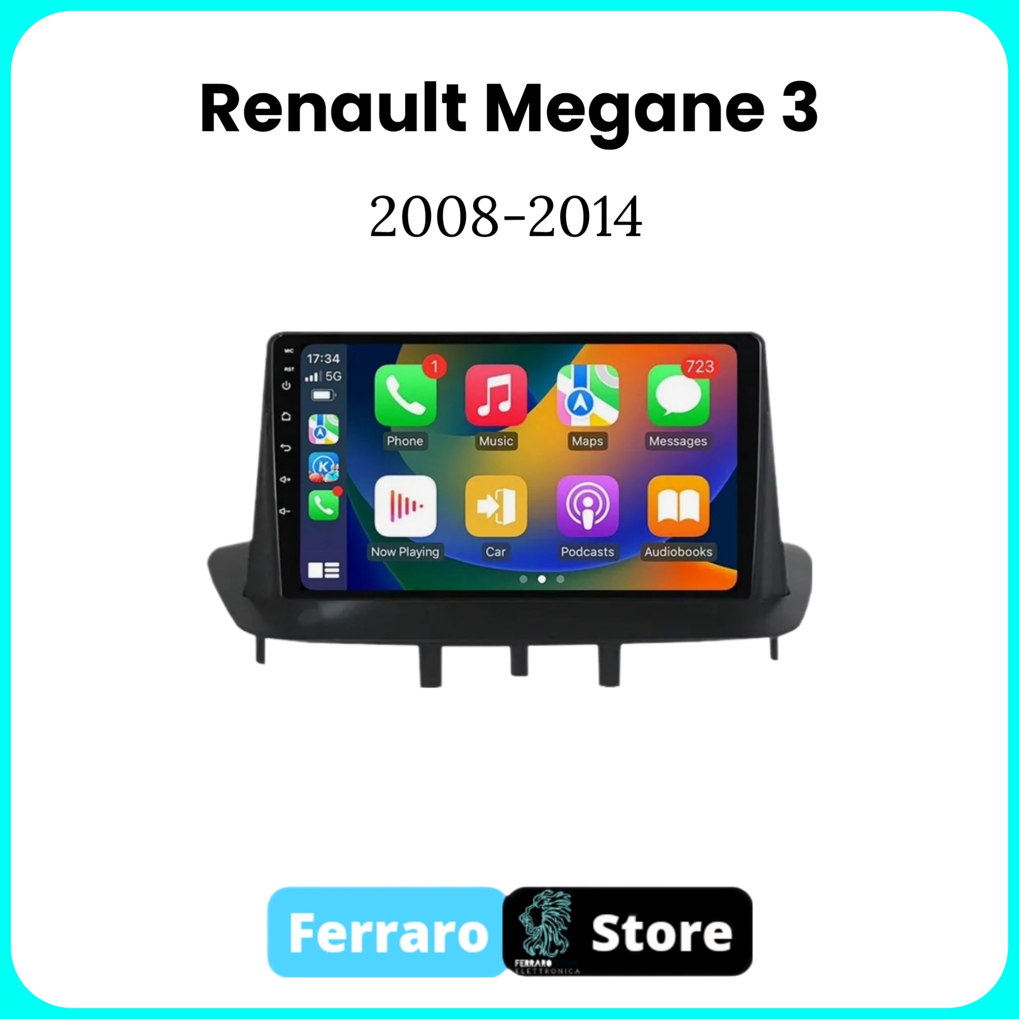 Autoradio per RENAULT MEGANE 3 [2008 - 2014] - Sistema auto Intelligente, 2Din 9"Pollici, GPS, Navigatore, Wifi