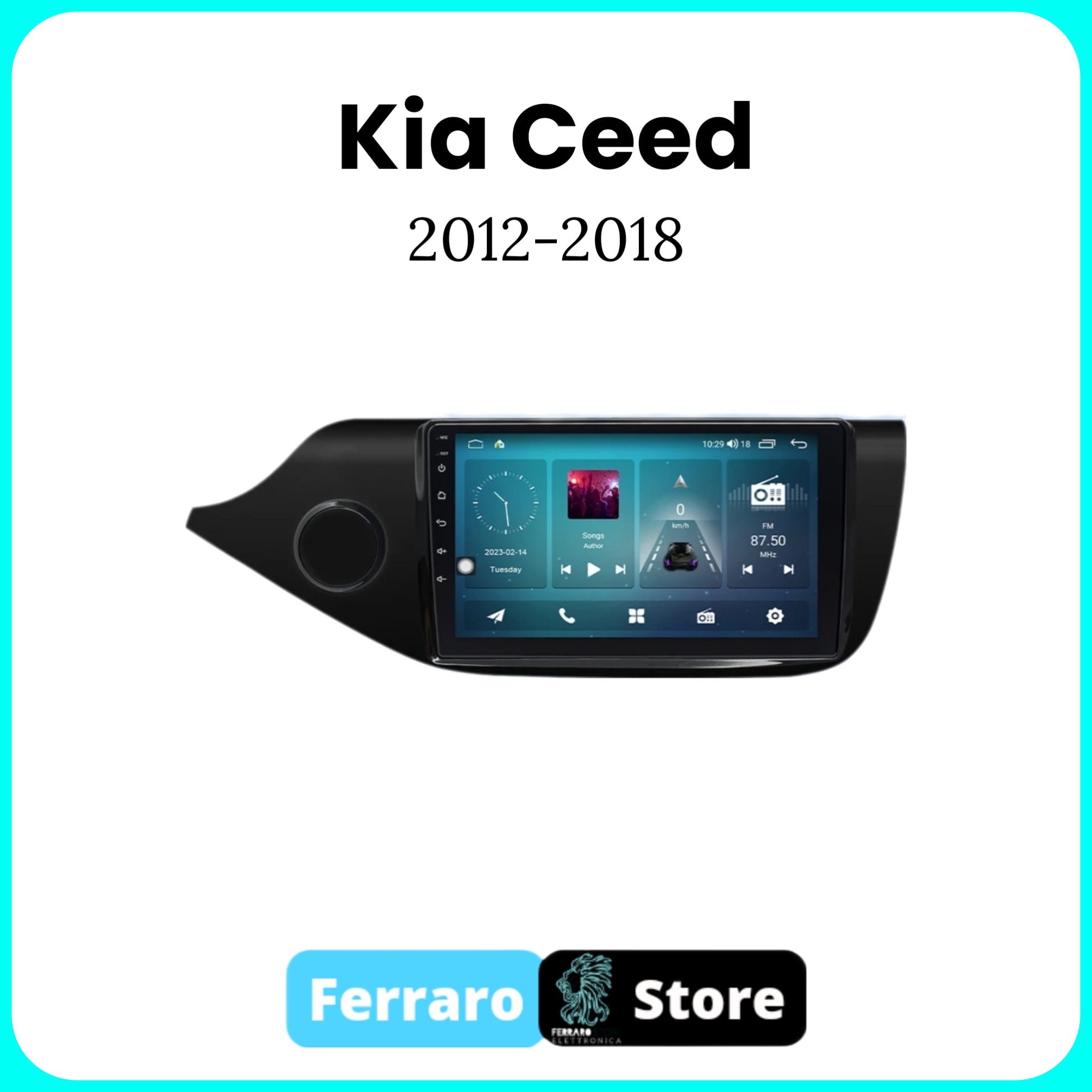 Autoradio per KIA CEED [2012 - 2018] - Sistema auto Intelligente, 2Din 9"Pollici, GPS, Navigatore, Wifi