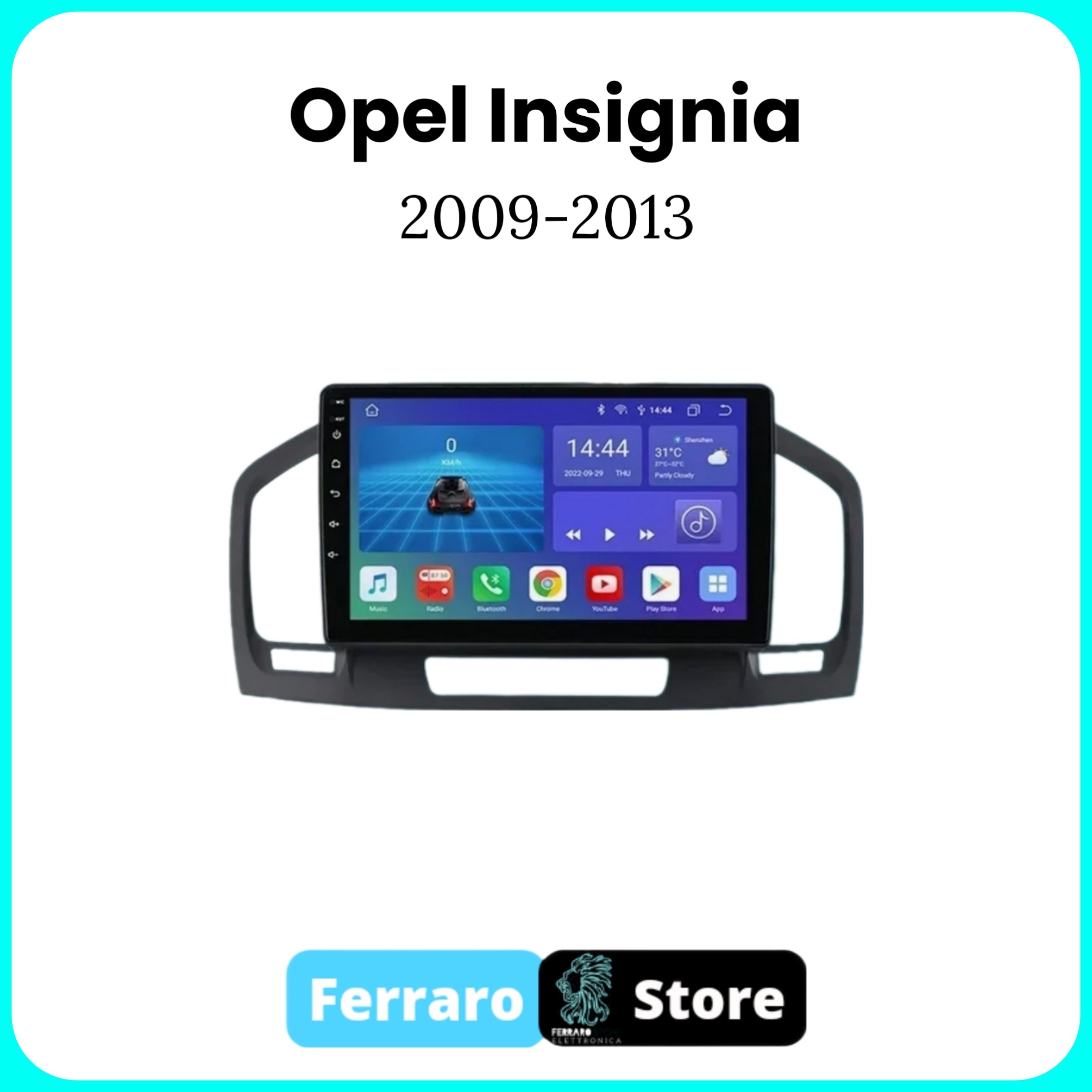 Autoradio per OPEL INSIGNIA [2009 - 2013] - Sistema auto Intelligente, 2Din 9"Pollici, GPS, Navigatore, Wifi