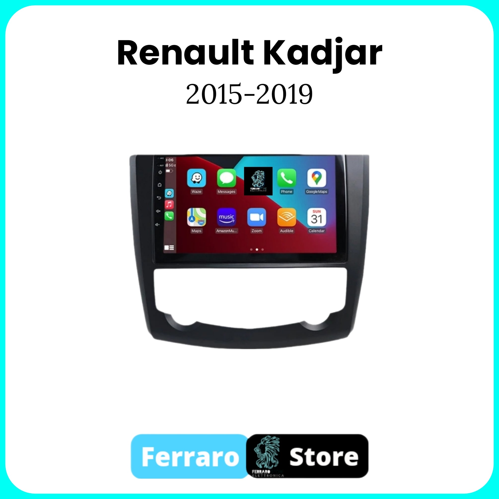 Autoradio per RENAULT KADJAR [2015-2019] - Sistema auto Intelligente, 2Din 9"Pollici, GPS, Navigatore, Wifi