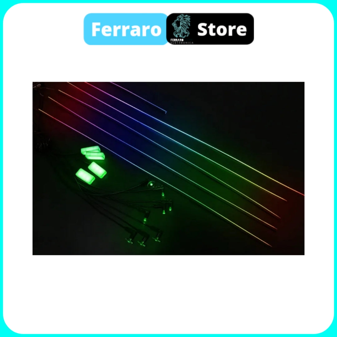 Ambient Light Pro - Universale, Luci Ambiente con Comando da App, RGB Led Interior, Led Dinamico