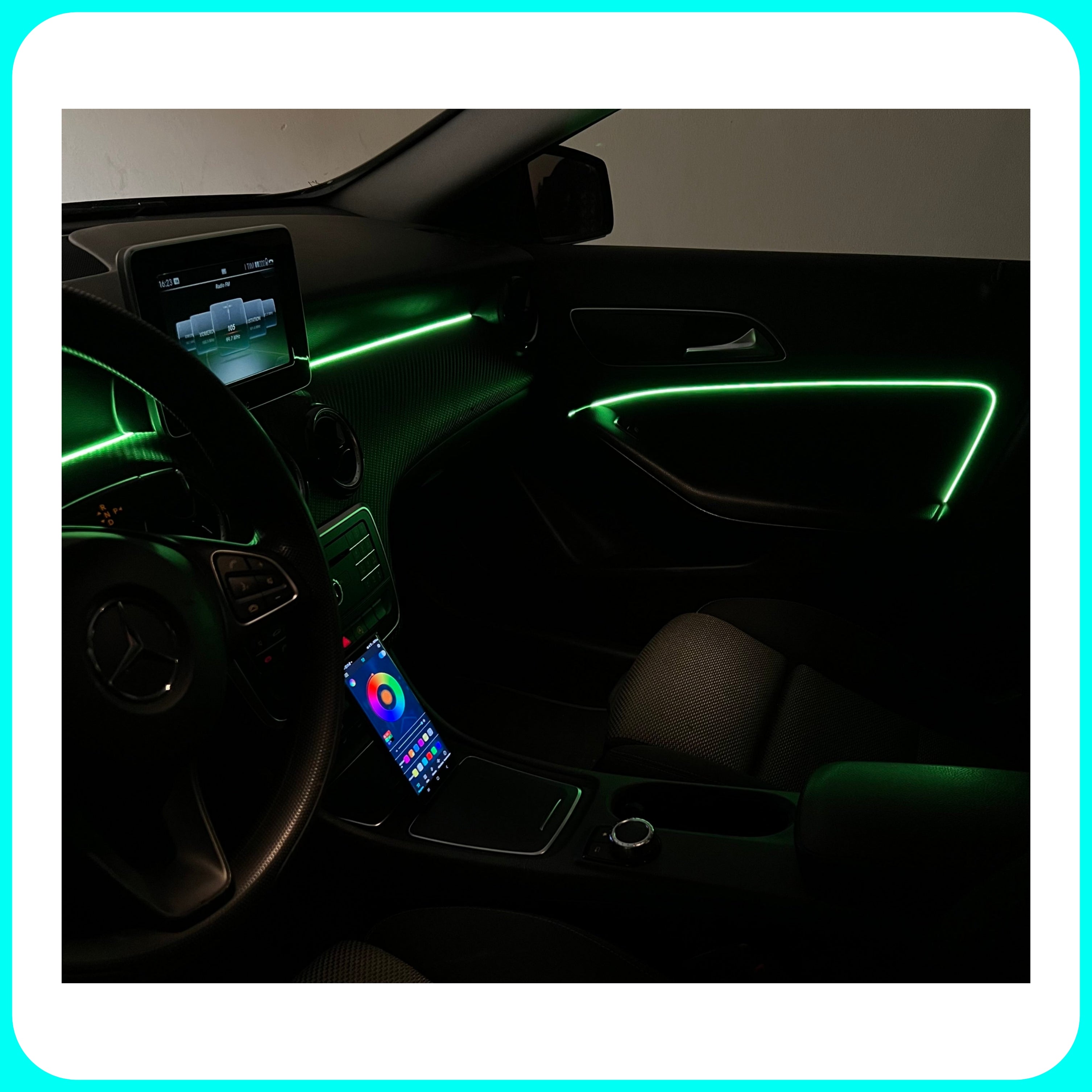Ambient Light Pro - Universale, Luci Ambiente con Comando da App, RGB Led Interior, Led Dinamico