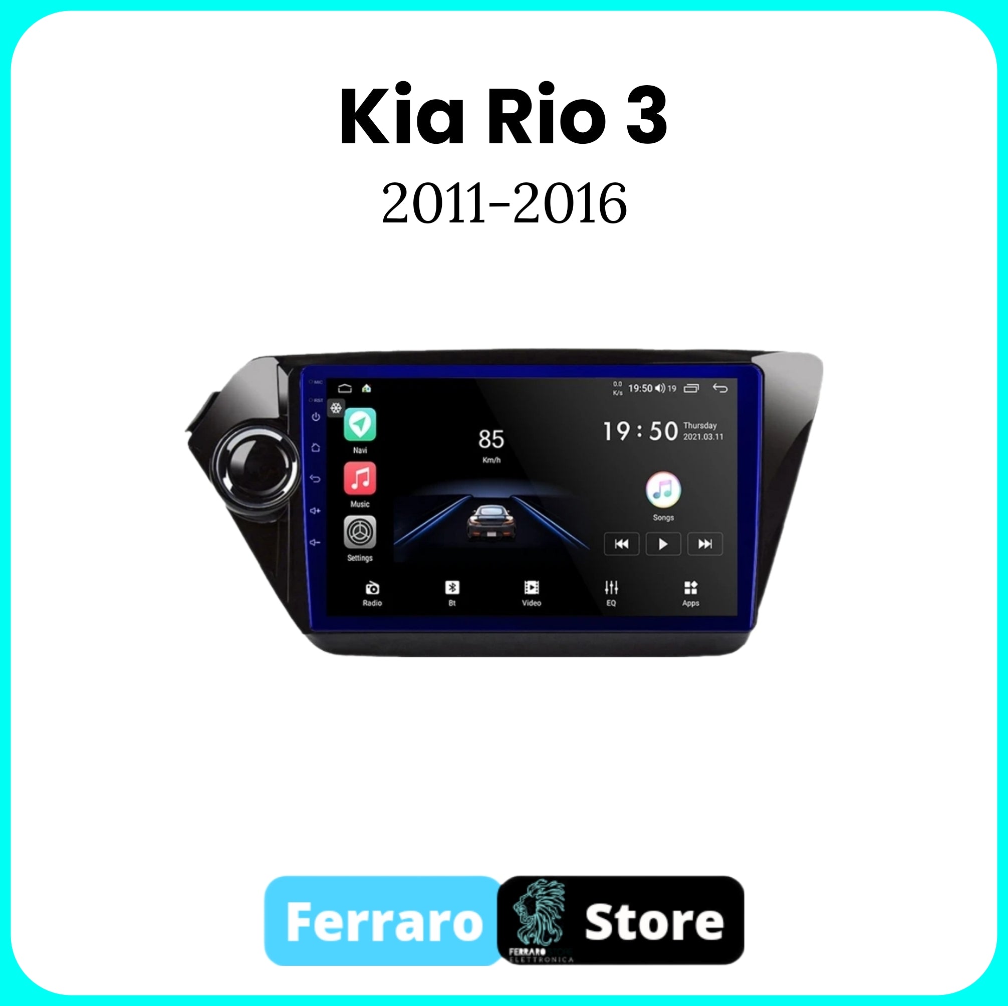 Autoradio per KIA RIO 3 [2011- 2016] - Sistema auto Intelligente, 2Din 9"Pollici, GPS, Navigatore, Wifi