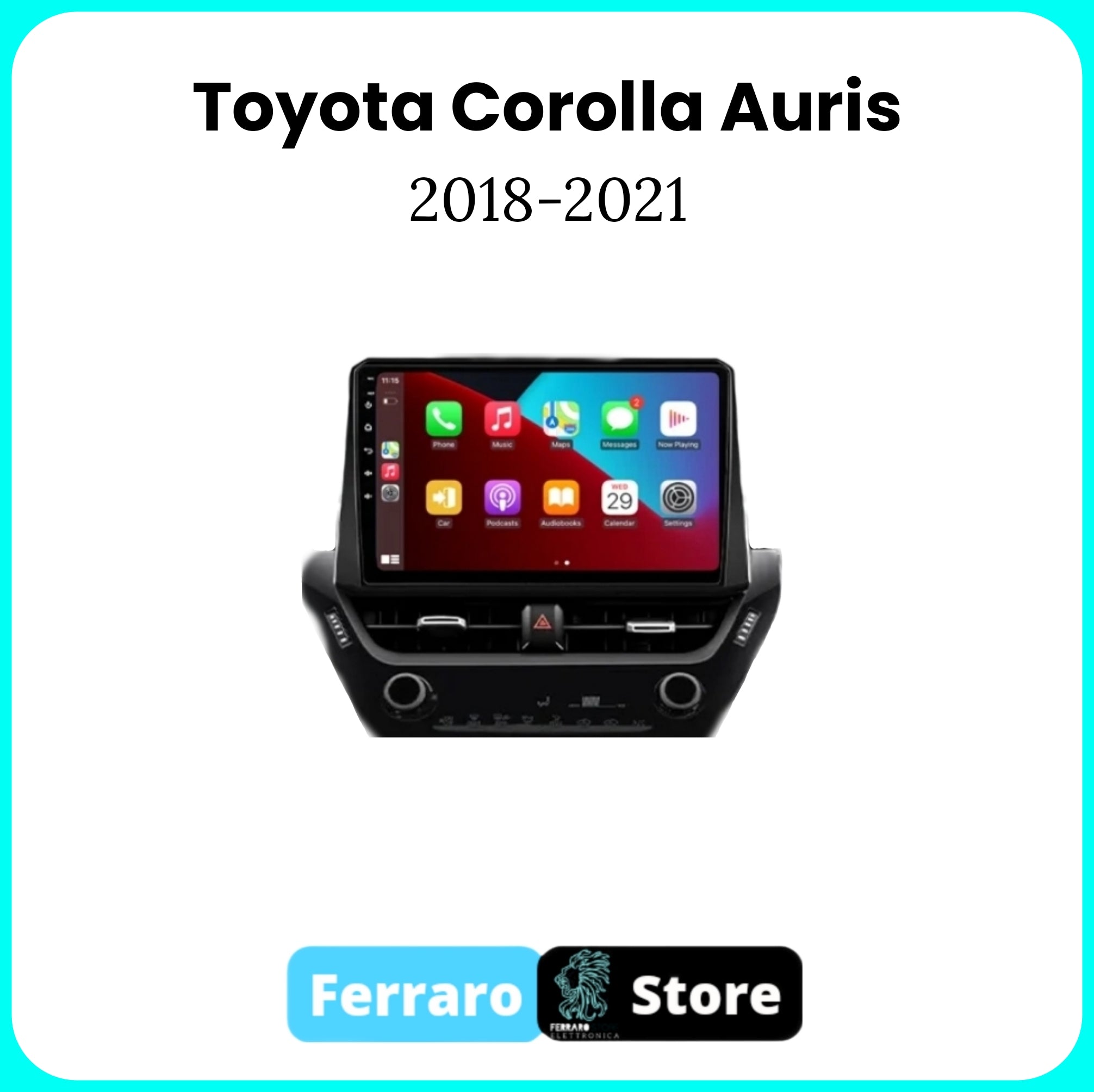 Autoradio per TOYOTA COROLLA AURIS [2019- 2021] - Sistema Auto Intelligente, 2Din 10.1" Pollici, Radio RDS, GPS, Wifi