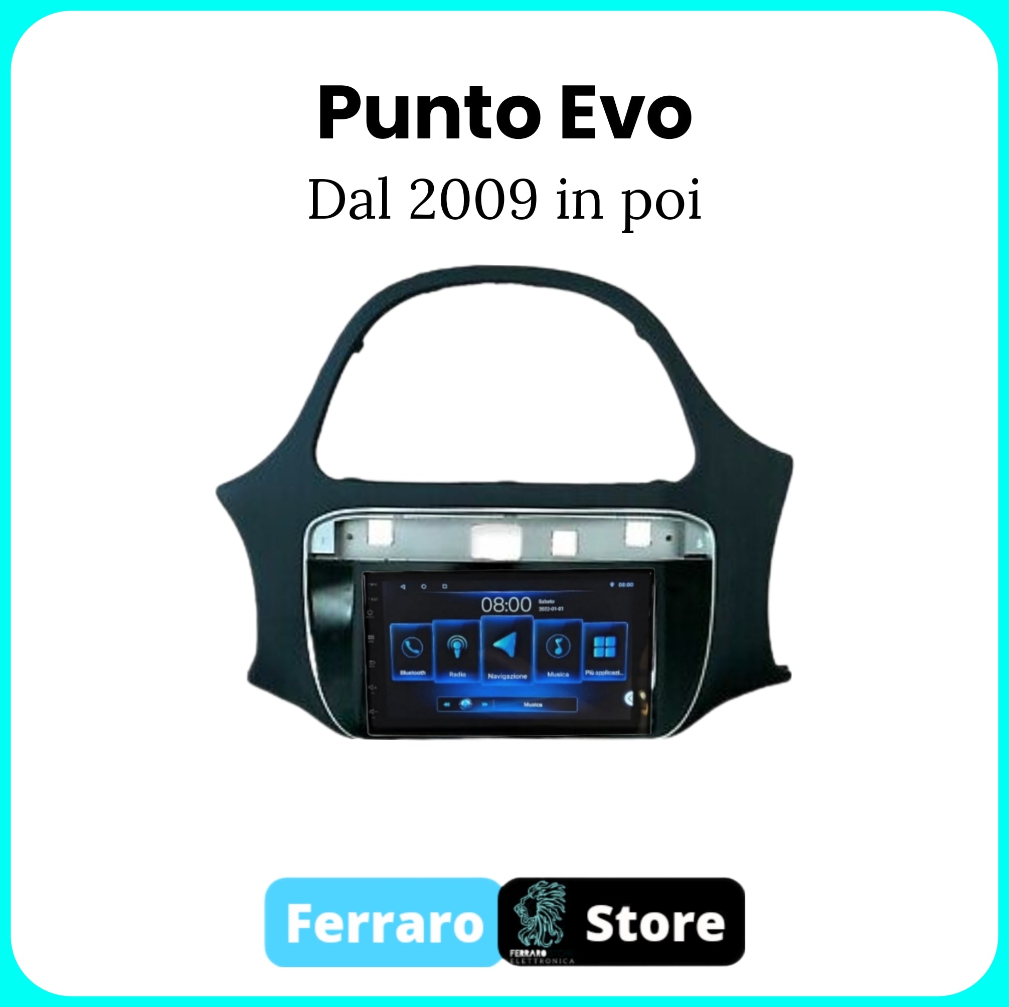 Autoradio per FIAT PUNTO EVO [2009 In Poi] - Sistema auto Intelligente, 2Din 7"Pollici, GPS, Navigatore, Wifi