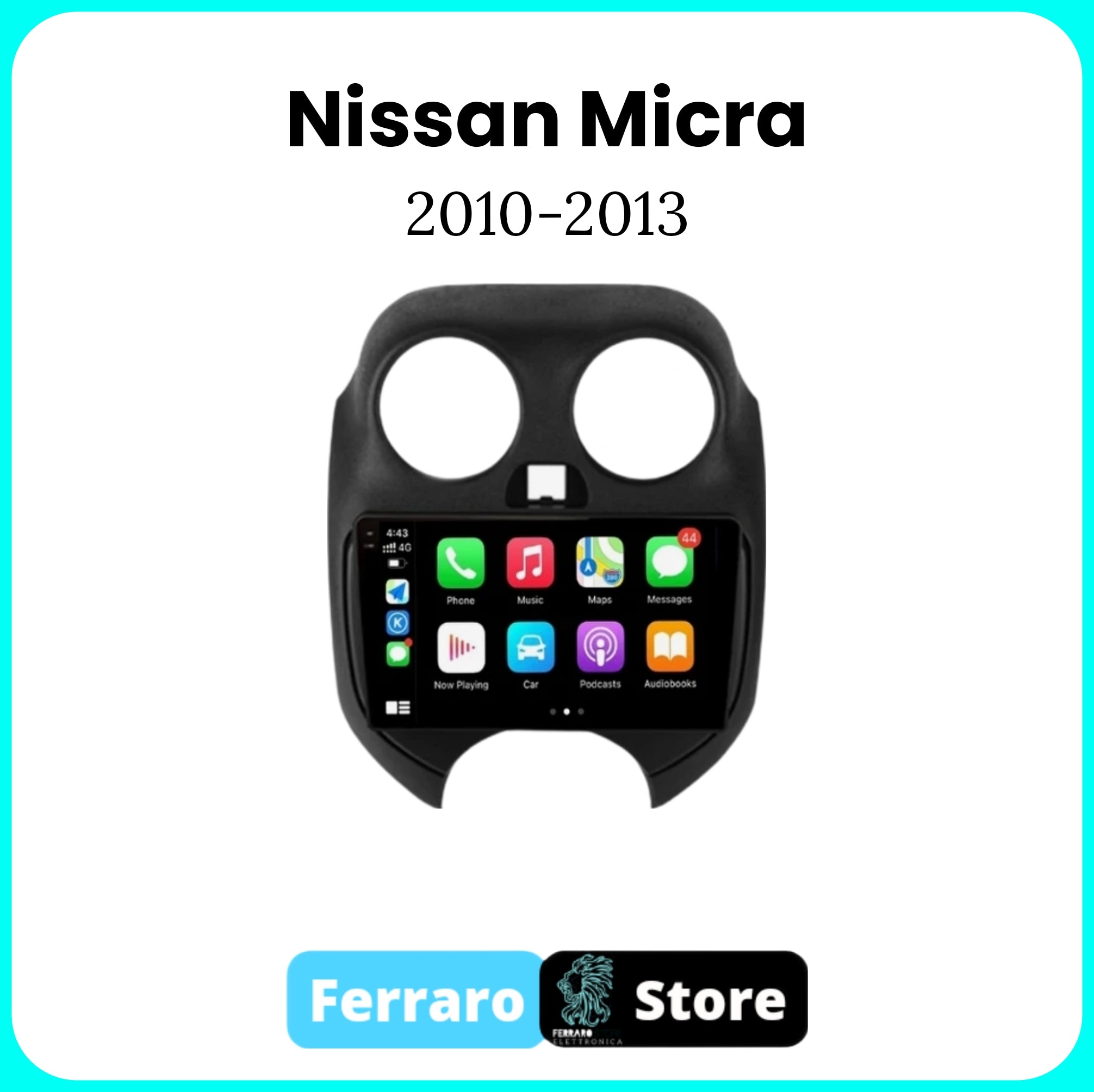 Autoradio per NISSAN MICRA [2010 - 2013]  - Sistema auto Intelligente, 2Din 9"Pollici, GPS, Navigatore, Wifi