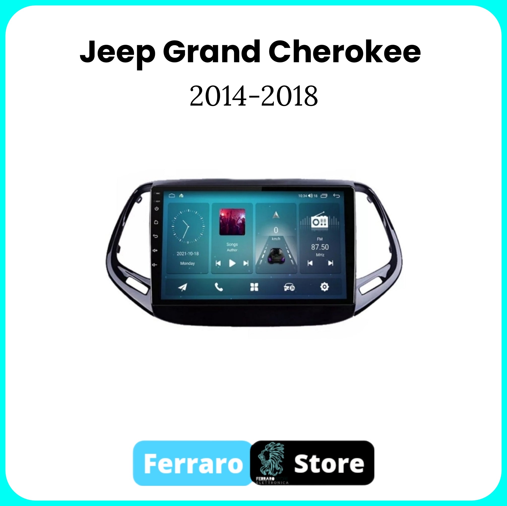 Autoradio per JEEP GRAND CHEROKEE [2014 - 2018] - Sistema auto Intelligente, 2Din 10.1"Pollici, GPS, Navigatore, Wifi