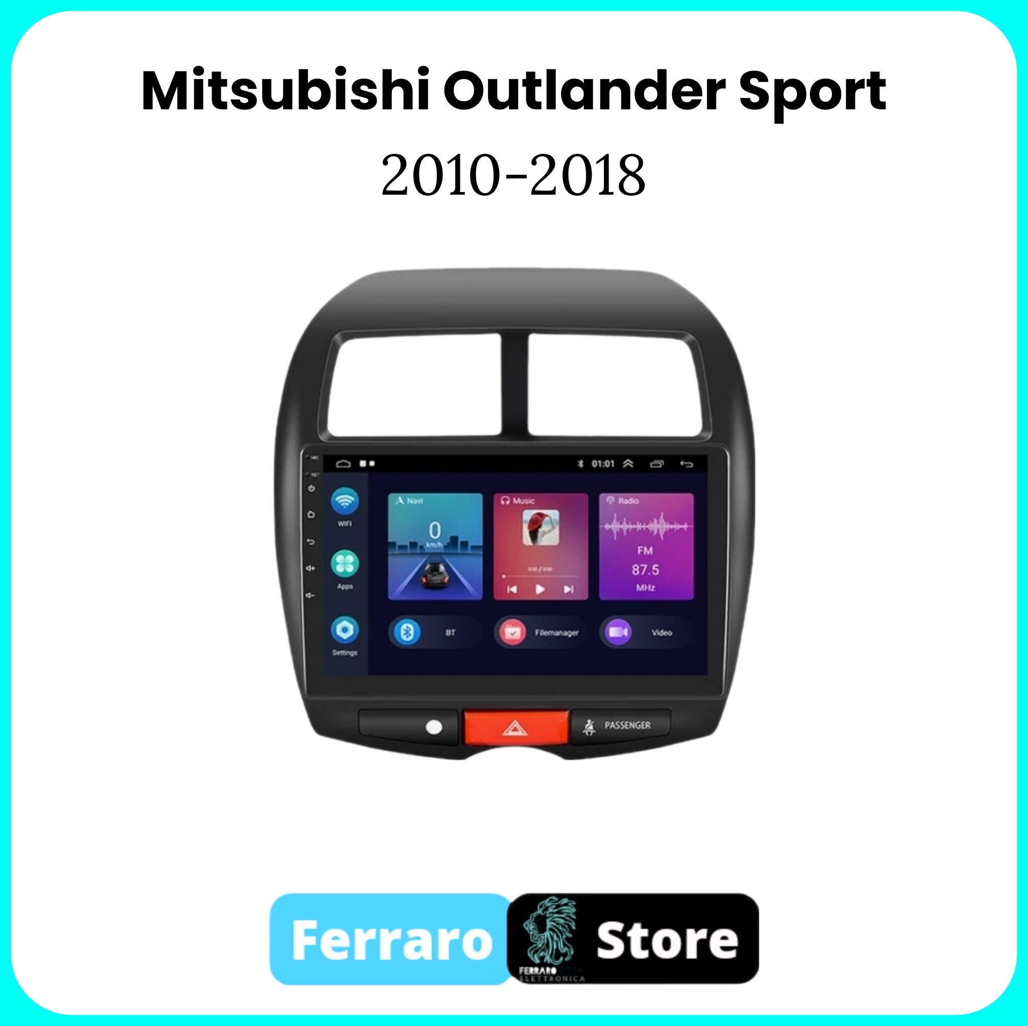 Autoradio per MITSUBISHI OUTLANDER SPORT [2010 - 2018] - Sistema auto Intelligente, 2Din 10.1"Pollici, GPS, Navigatore, Wifi