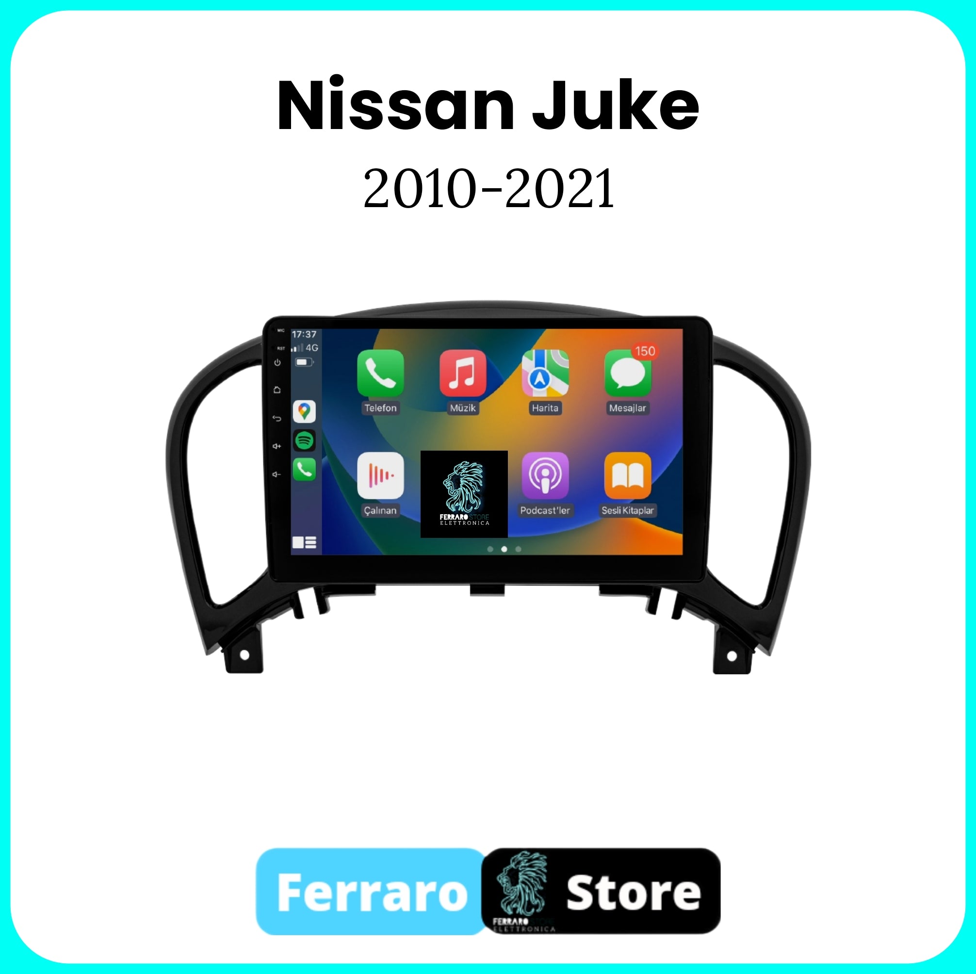 Autoradio per NISSAN JUKE YF15 [2010 - 2021] - 2GB/4GB Sistema auto Intelligente, 2Din 9"Pollici, GPS, Navigatore, Wifi