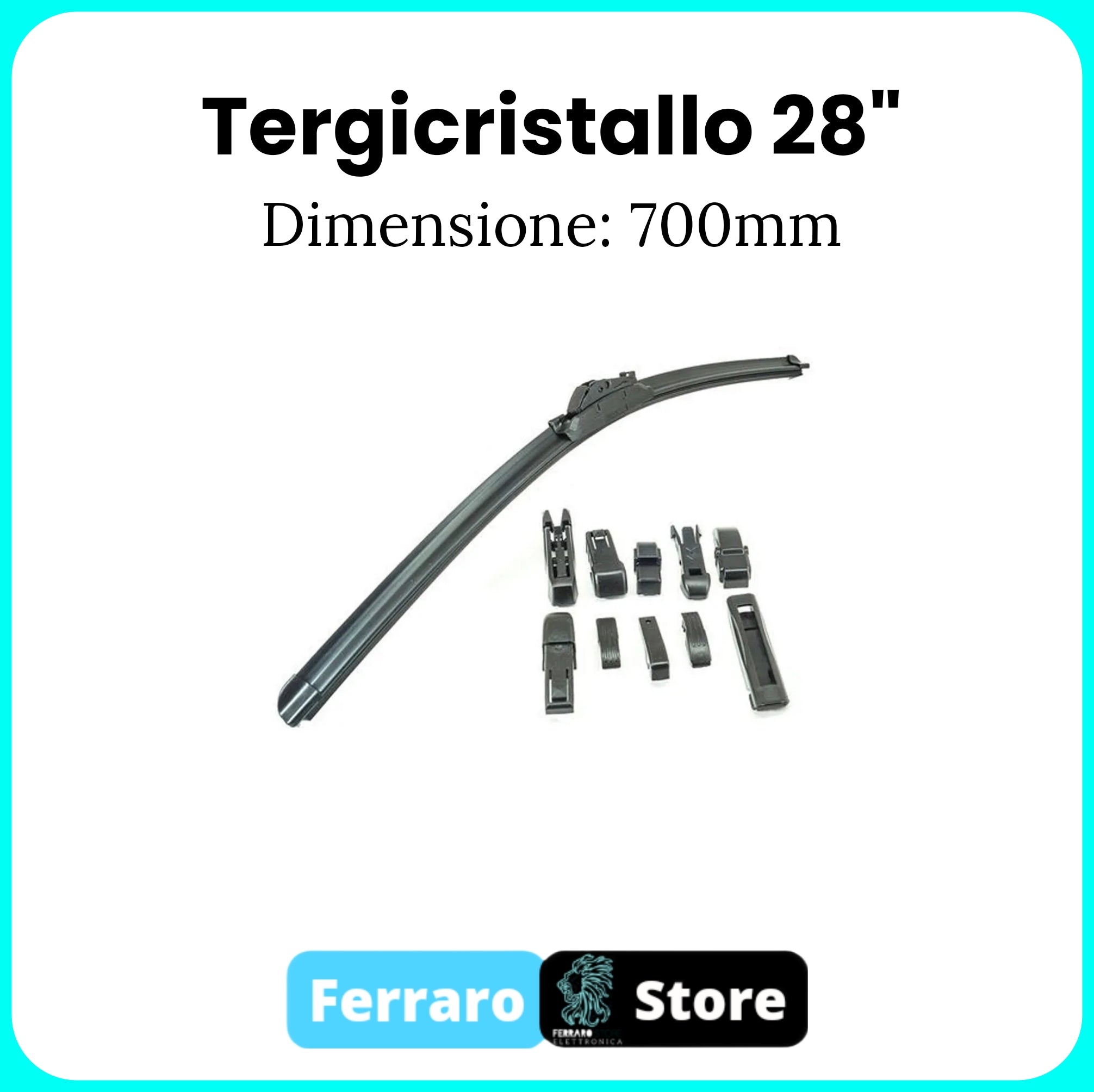 Spazzola Tergicristallo Posteriore Auto 16 400mm 10 Adattatori Spazzola Tergicristallo Posteriore Auto 16 400mm 10 Adattatori