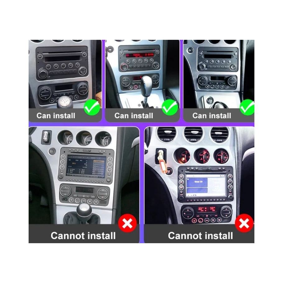Autoradio per ALFA ROMEO 159 NO NAVI. [2005 - 2011] - 1Din, Schermo 5.5"Pollici, Bluetooth, Radio, USB, CarPlay & Android Auto Cablato