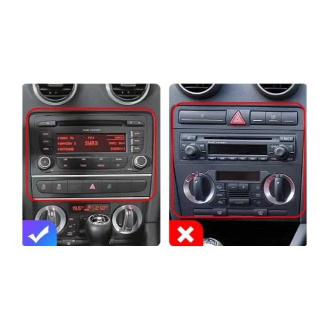 Autoradio per AUDI A3 8P [2003 - 2013] - 1Din 7"Pollici, Android, Motorizzato, GPS, WiFi, Radio, Bluetooth, FM, SWC, PlayStore