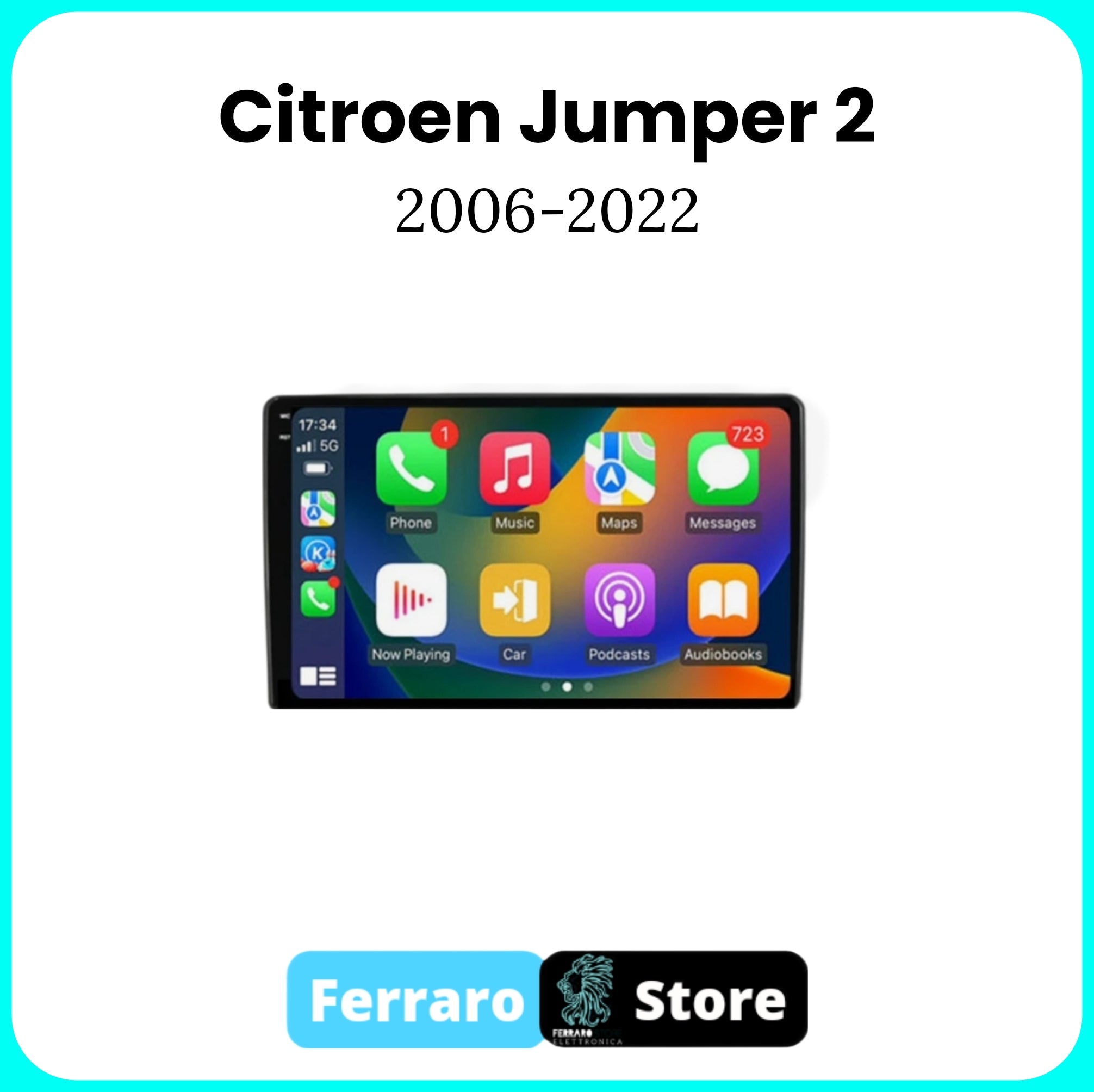 Autoradio per CITROEN JUMPER 2 [2006 - 2022] - Sistema auto Intelligente, 2Din 9"Pollici, GPS, Navigatore, Wifi