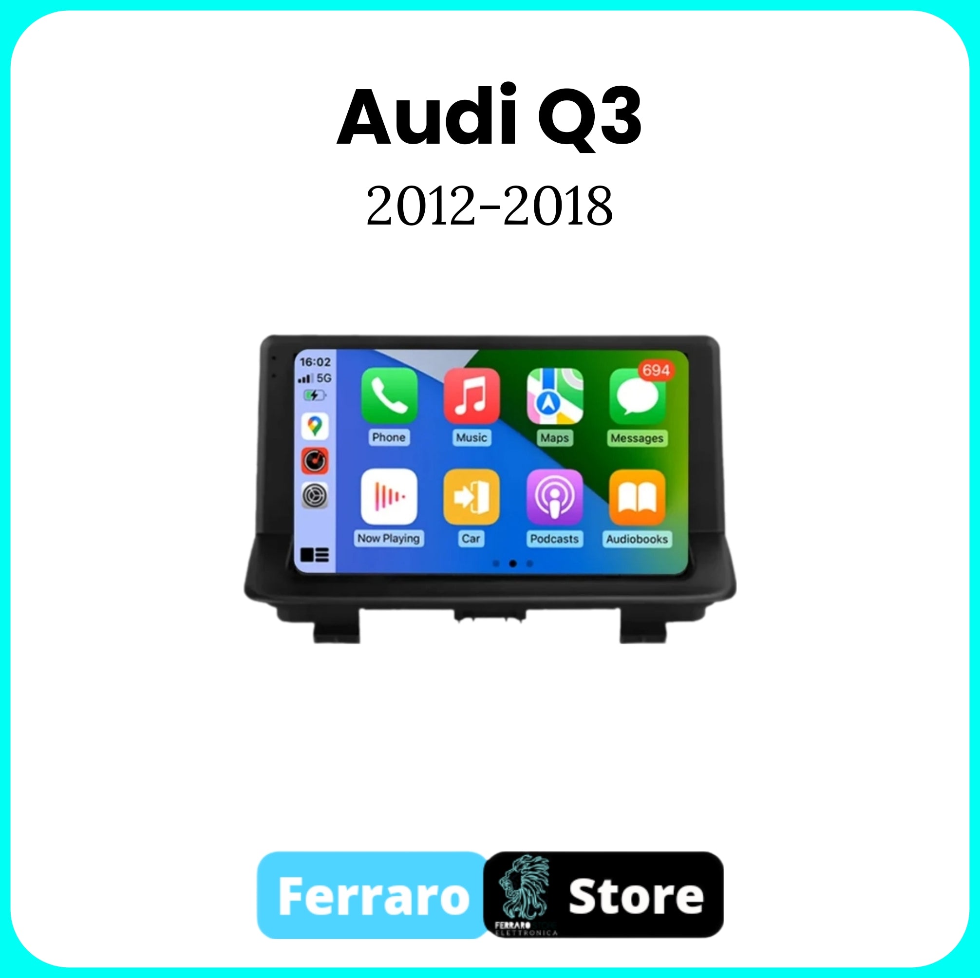 Autoradio per AUDI Q3 [2012 - 2018] - 2GB/4GB Sistema auto Intelligente, 2Din 9"Pollici, GPS, Navigatore, Wifi