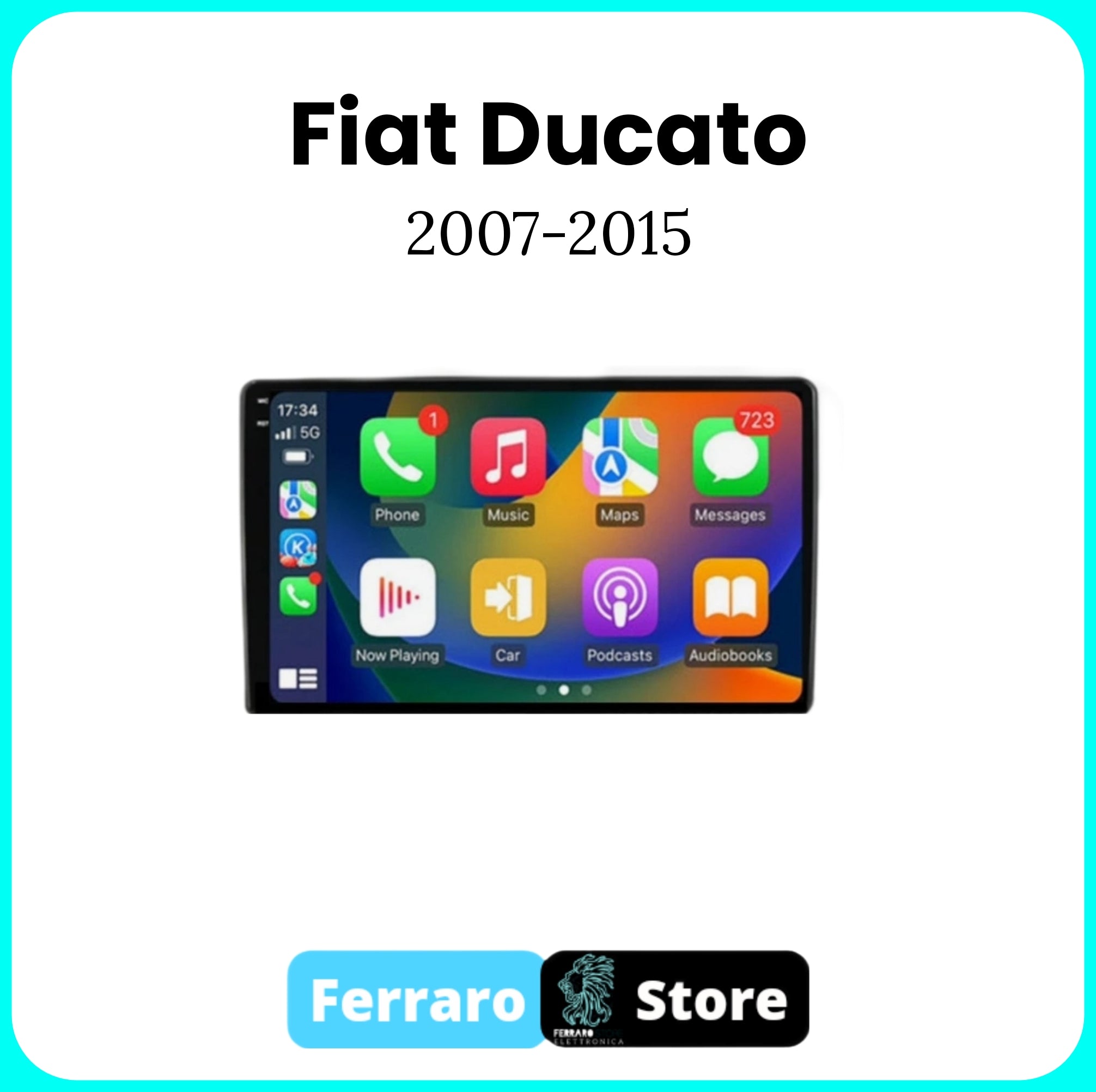 Autoradio per FIAT DUCATO [2007 - 2015] - Sistema auto Intelligente, 2Din 9"Pollici, GPS, Navigatore, Wifi