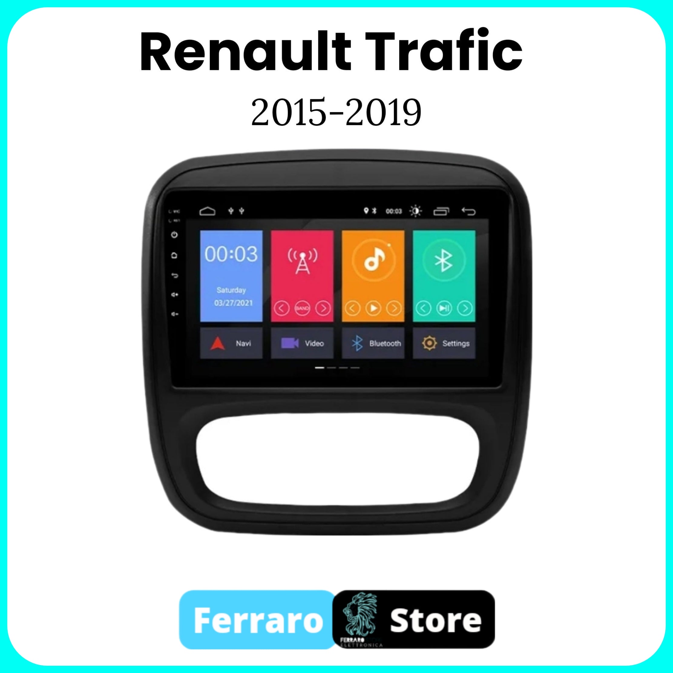 Autoradio per RENAULT TRAFIC 3 [2015 - 2019] - Sistema Auto Intelligente, 2Din 9" Pollici, Radio RDS, GPS, Wifi