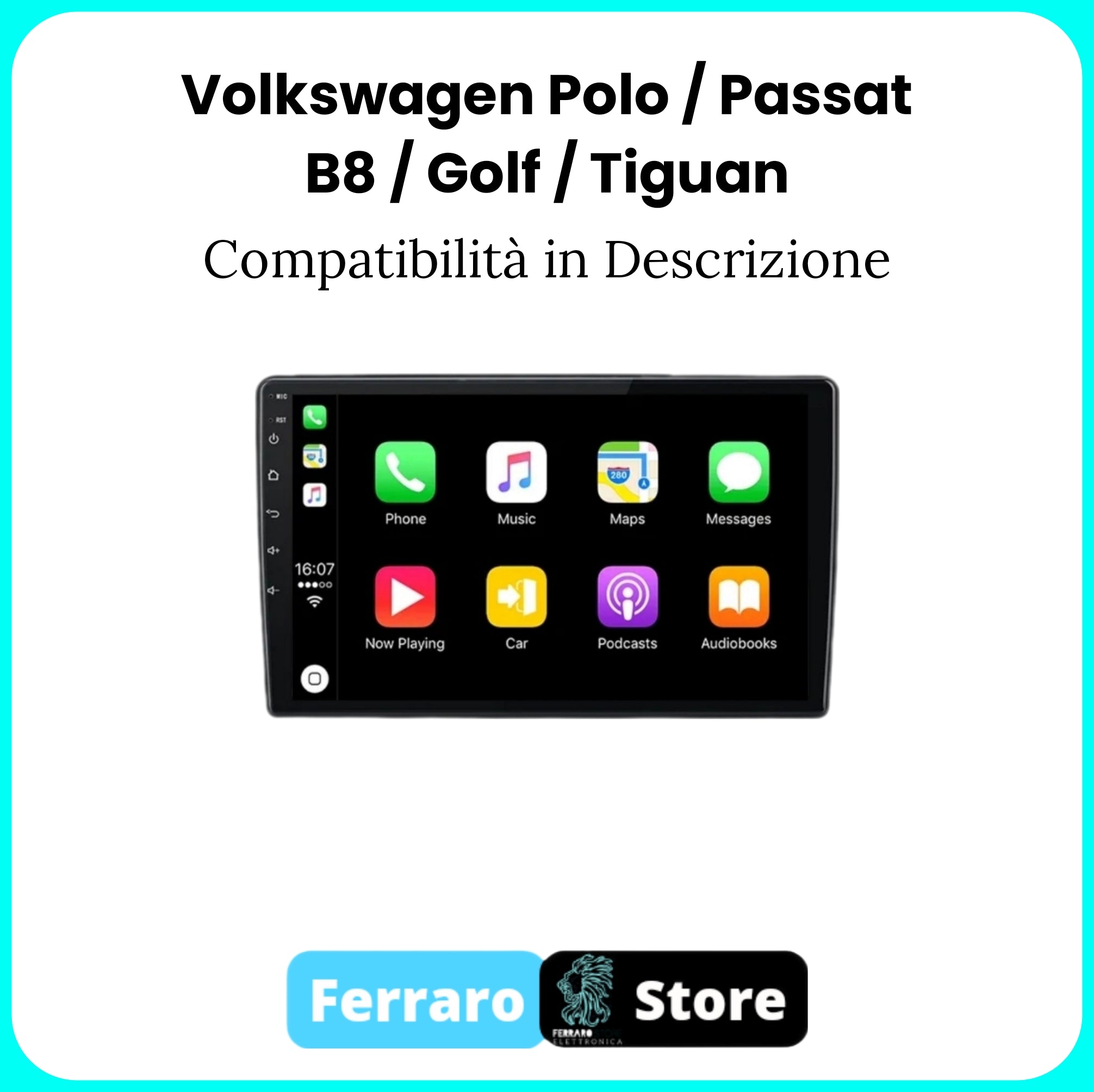 Autoradio per VOLKSWAGEN Polo / Passat B8 / Golf / Tiguan [2018 - 2020] - Autoradio 2Din 9"Pollici, con Sistema Intelligente, GPS, Navigatore, Radio, Wifi.