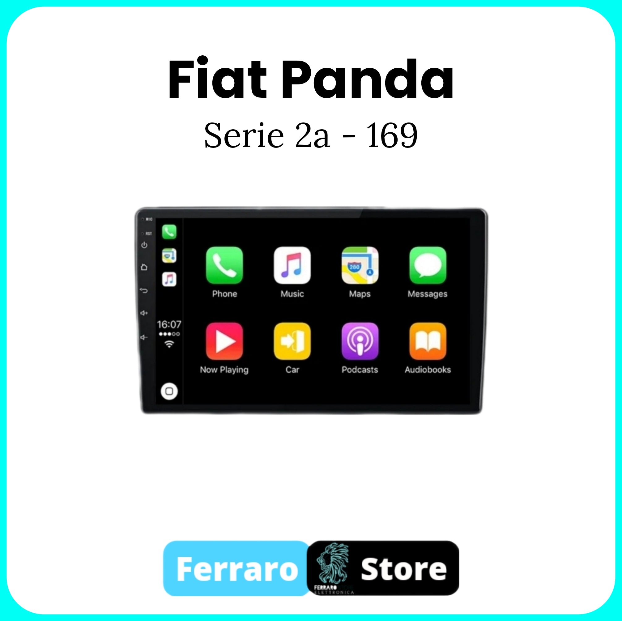 Autoradio per FIAT Panda 2a Serie [ANDROID] - Sistema auto Intelligente, 2Din 9"Pollici, GPS, Navigatore, Wifi